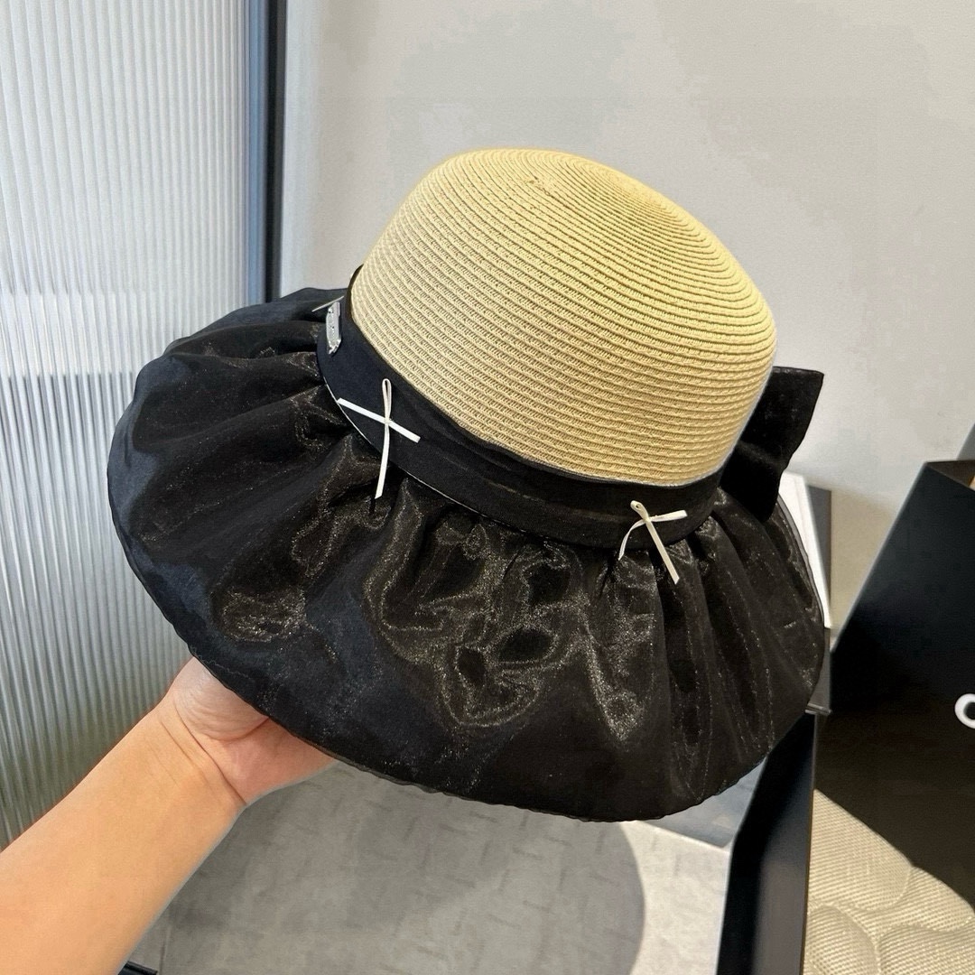 🆕

miumiu缪缪新款灯笼帽，遮阳草帽，防紫外线帽檐，头围57cm