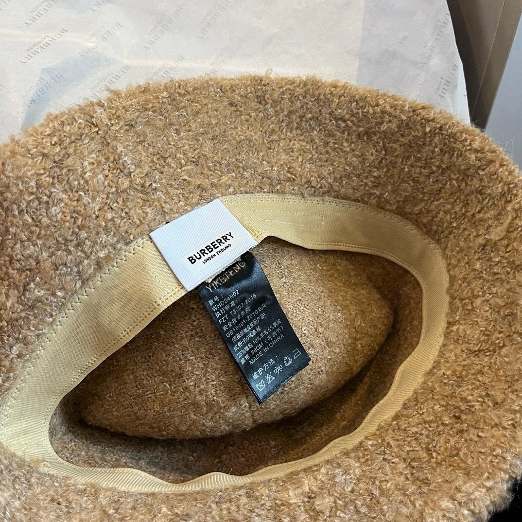 🆕

Burberry巴宝莉新款羊毛盆帽，手抓渔夫帽，头围57cm