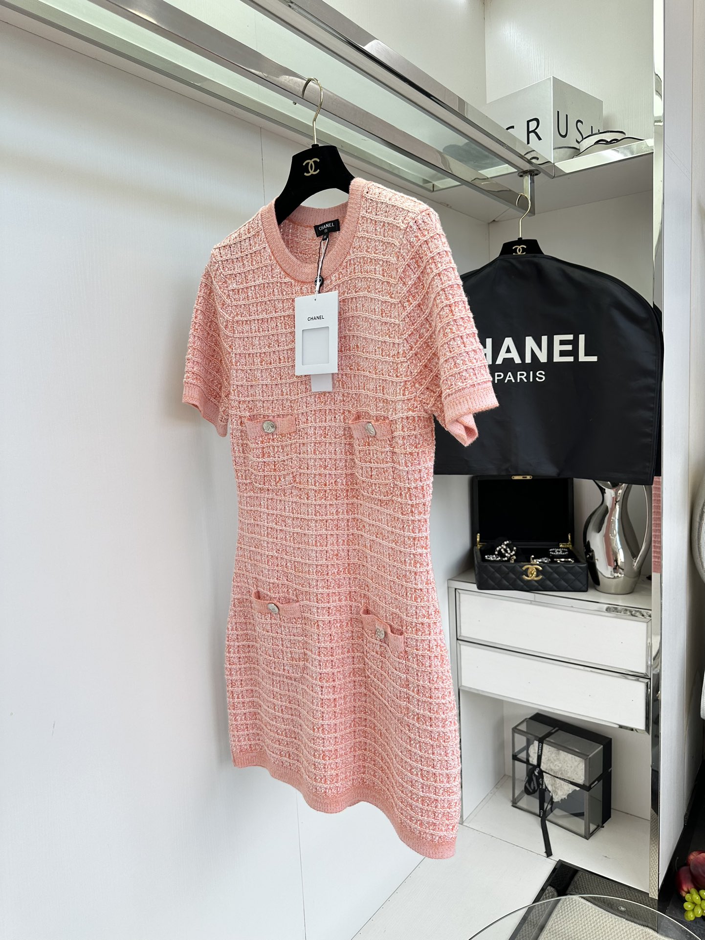 Elegant Floral Yarn Knitted Round Neck Dress - Chic & Comfortable 4 i1756214891 5510 2