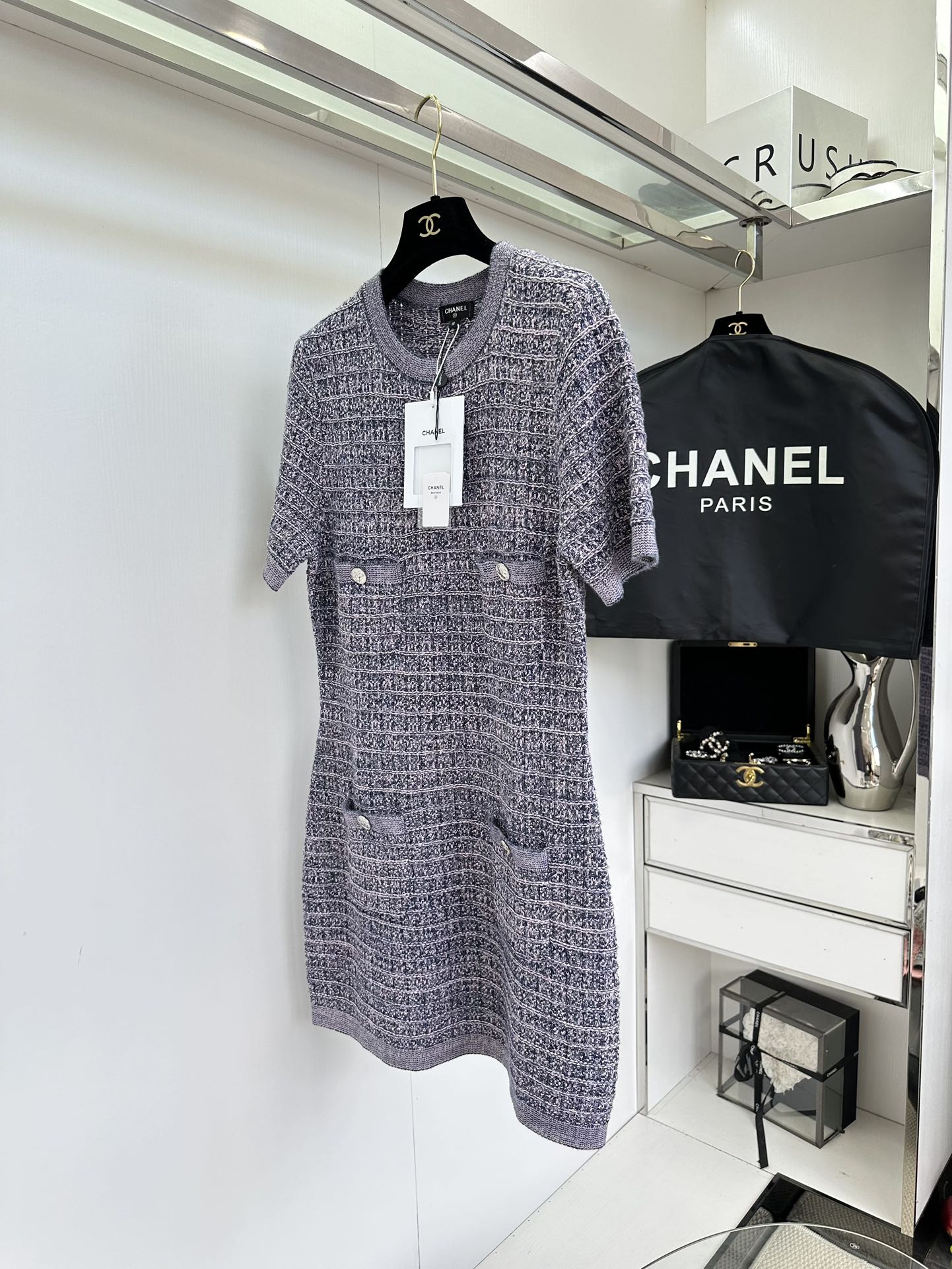 Elegant Floral Yarn Knitted Round Neck Dress - Chic & Comfortable 9 i1756214891 6310 7