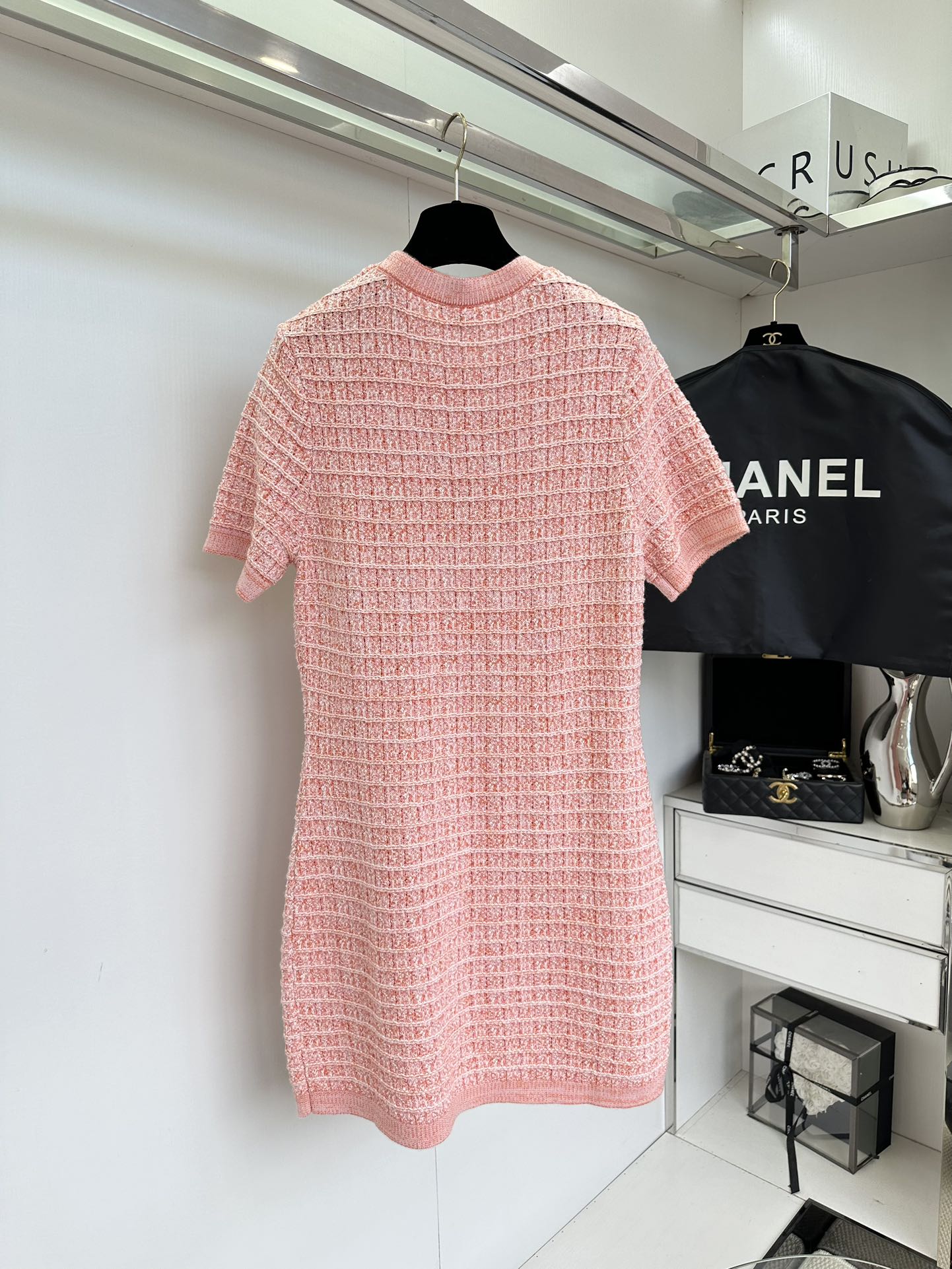 Elegant Floral Yarn Knitted Round Neck Dress - Chic & Comfortable 3 i1756214891 7436 1