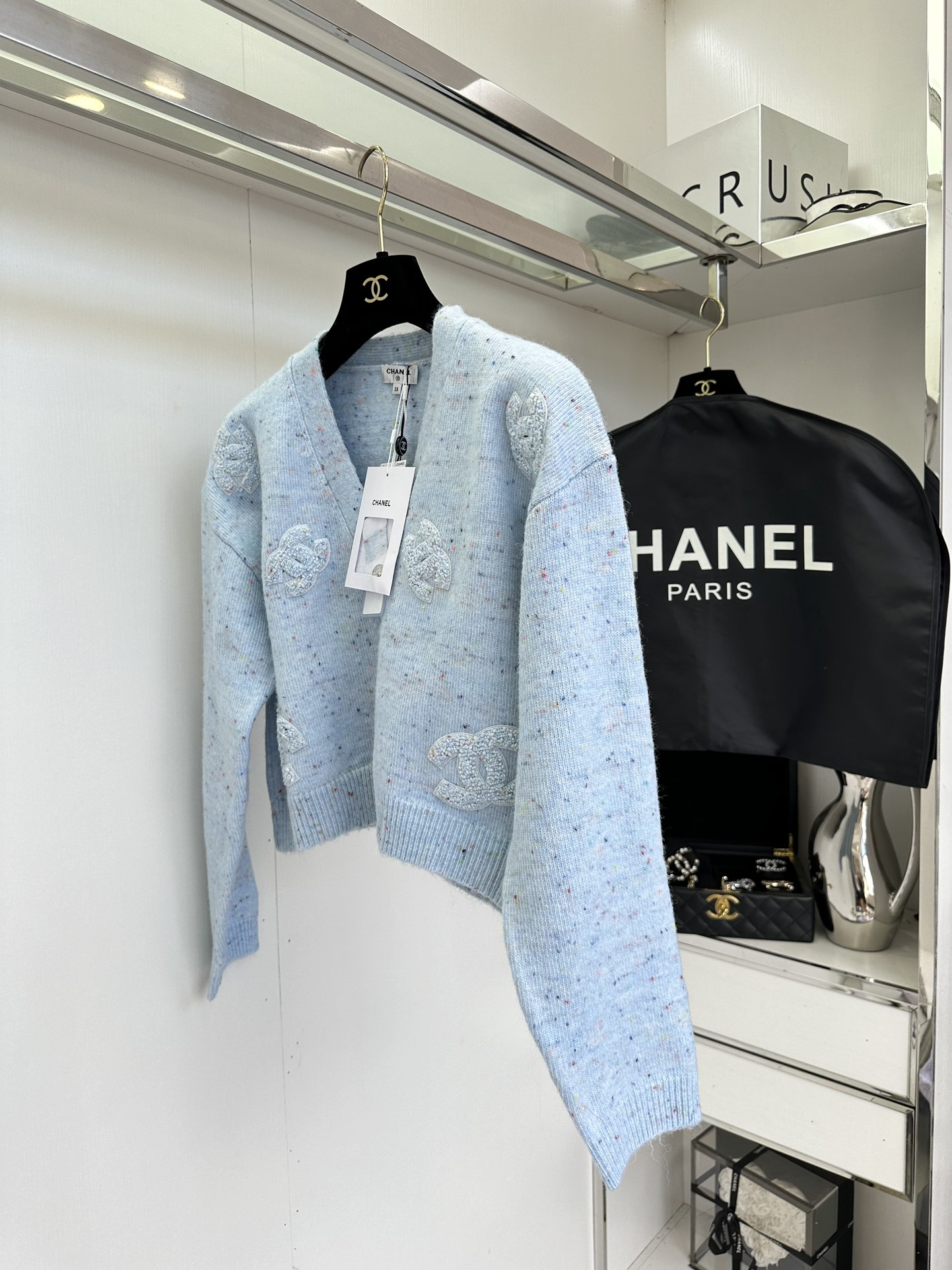 Chanel-Style Wool Cardigan Sweater with Embroidered CC Logo 7 i1756216045 765 5