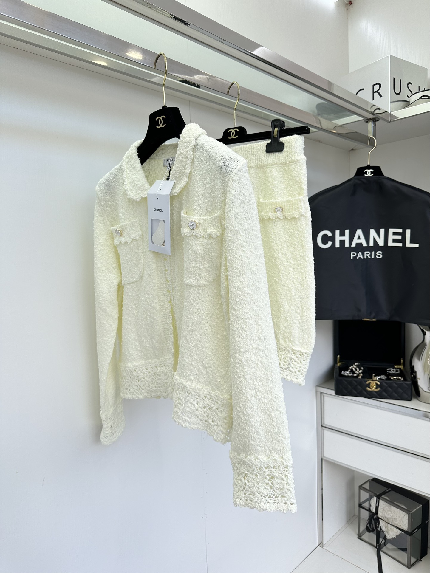 Elegant Pink Knit Cardigan and Skirt Set - Chic & Romantic Style 8 i1756216410 9970 6