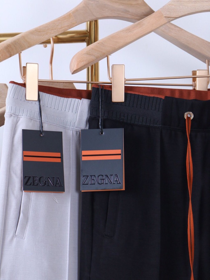 Ermenegildo Zegna 杰尼亚空气层质感长裤休闲裤\n质感老钱男士束腰直筒休闲裤，裤腰罗纹撞