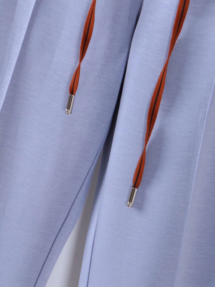 Ermenegildo Zegna 杰尼亚空气层质感长裤休闲裤\n质感老钱男士束腰直筒休闲裤，裤腰罗纹撞