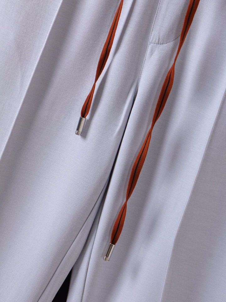 Ermenegildo Zegna 杰尼亚空气层质感长裤休闲裤\n质感老钱男士束腰直筒休闲裤，裤腰罗纹撞