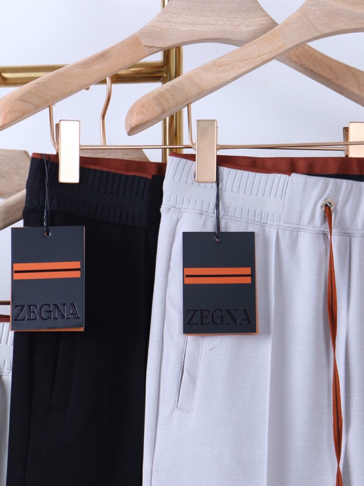 Ermenegildo Zegna 杰尼亚空气层质感长裤休闲裤\n质感老钱男士束腰直筒休闲裤，裤腰罗纹撞