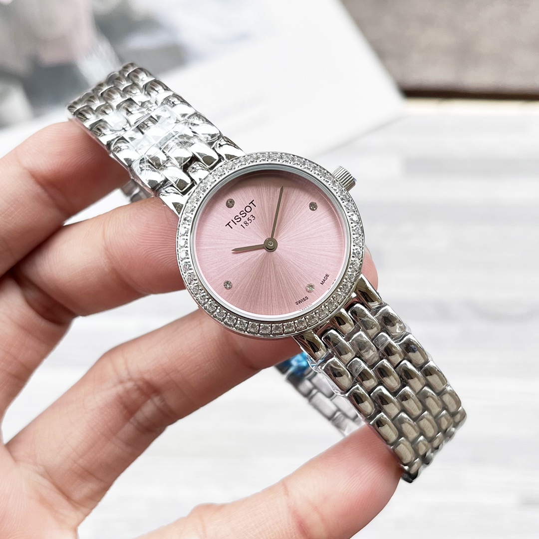 NO:339992,White rose gold diamond circle [celebrating] [new design, classic hot sale] Tissot Women's watch imported quartz movement, Fritillar dial, sapphire mirror, size 26mm [celebrating] 316L stainless steel case, stainless steel strap, fashion style, elegant temperament,,tissot19860909白玫瑰金钻圈[庆祝]【全新设计 经典热卖】天梭 女士腕表进口石英机芯 贝母表盘 蓝宝石镜面 尺寸26mm[庆祝]316L精钢表壳 精钢表带 时尚风格 优雅气质,,tissot,Watch