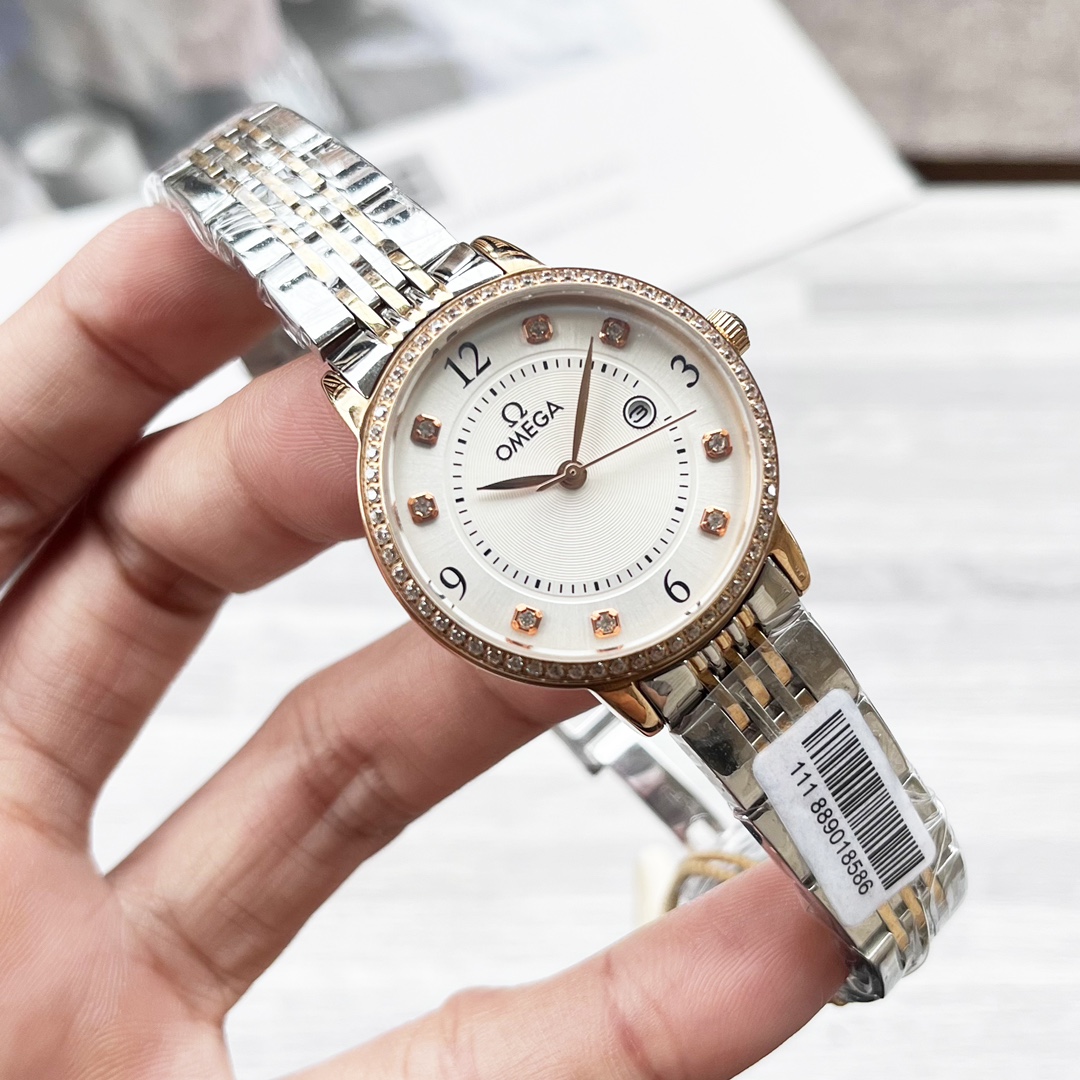 NO:340007,Platinum steel belt, diamond ring, Omega-OMEGA Women's watch imported quartz movement, 316L stainless steel case, diameter 34mm thick 8mm, this watch is loved by women, and the four seasons of clothes are matched to show elegance [Rose] reflects their unique personality and charming style on different occasions, omega19860909白金钢带 钻圈 欧米茄-OMEGA  女士腕表进口石英机芯 316L精钢表壳 直径34mm厚8mm该款腕表备受女性喜爱,四季衣服搭配,尽显优雅[玫瑰]在不同的场合映耀着她们各自的独特个性与迷人风华,,omega,Watch