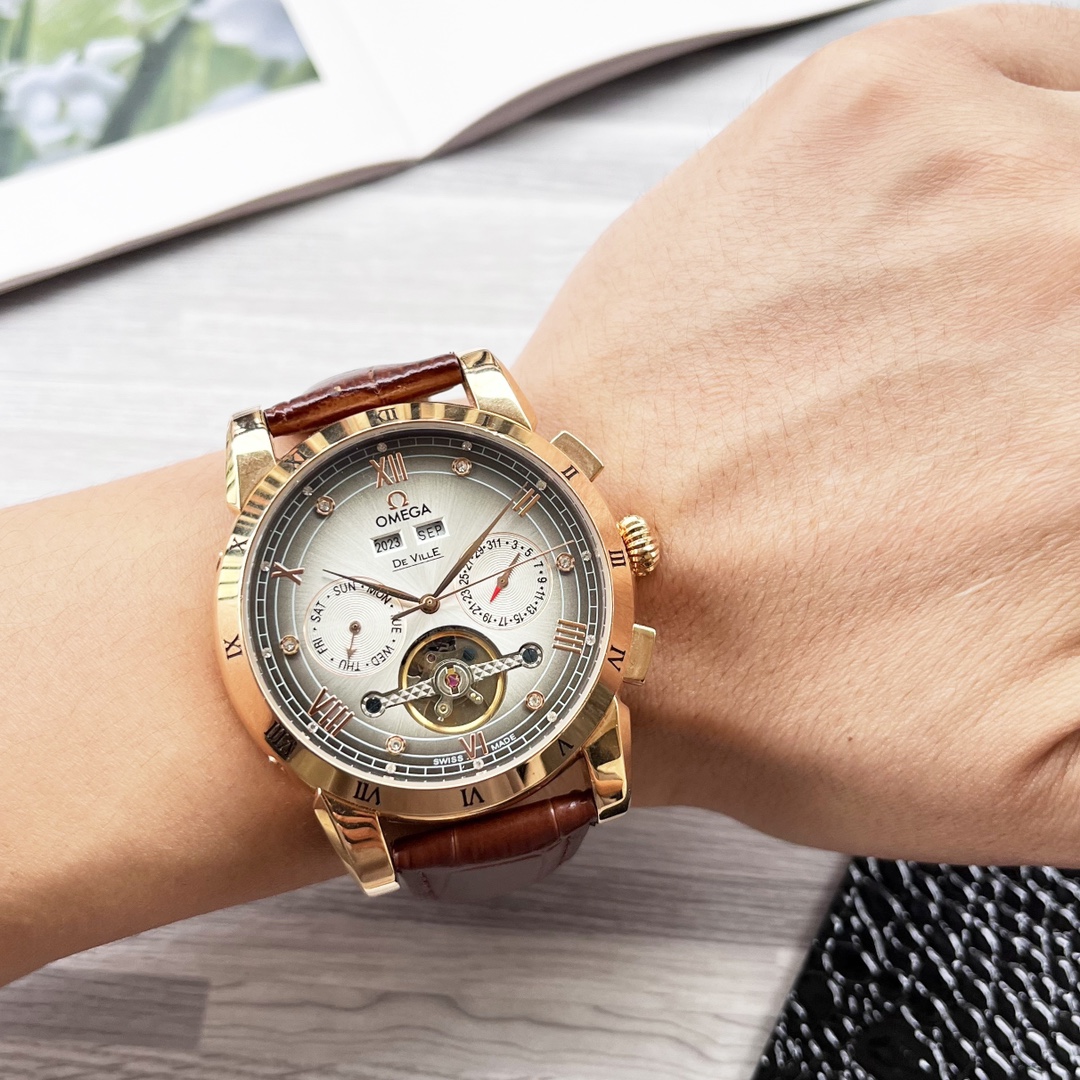 NO:340038,Unified, complex timepiece, luxurious and atmospheric, classic new products, shockingly launched [Latest] Omega, multi-functional boutique, large flywheel design [Type] boutique men's watch [Watch strap] real cowhide strap [Movement] high-end fully automatic mechanical movement [Mirror] mineral reinforced glass (more high definition) Elegant taste, vast and atmospheric, ingenious, wrist treasure, dimensions, diameters, thicknesses, 12.5mm, and hot sale!  Welcome to reprint!  ,,cowhide19860909统一 复杂时计 奢华大气 经典新品 震撼上市【最新】欧米加 多功能精品 大飞轮设计【类型】精品男士腕表【表带】真牛皮表带【机芯】高端全自动机械机芯【镜面】矿物质强化玻璃（更高清） 品味高雅 浩瀚大气 匠心独运 腕间瑰宝 尺寸直径42mm厚12.5mm热卖上市！欢迎转载！,,cowhide,Watch