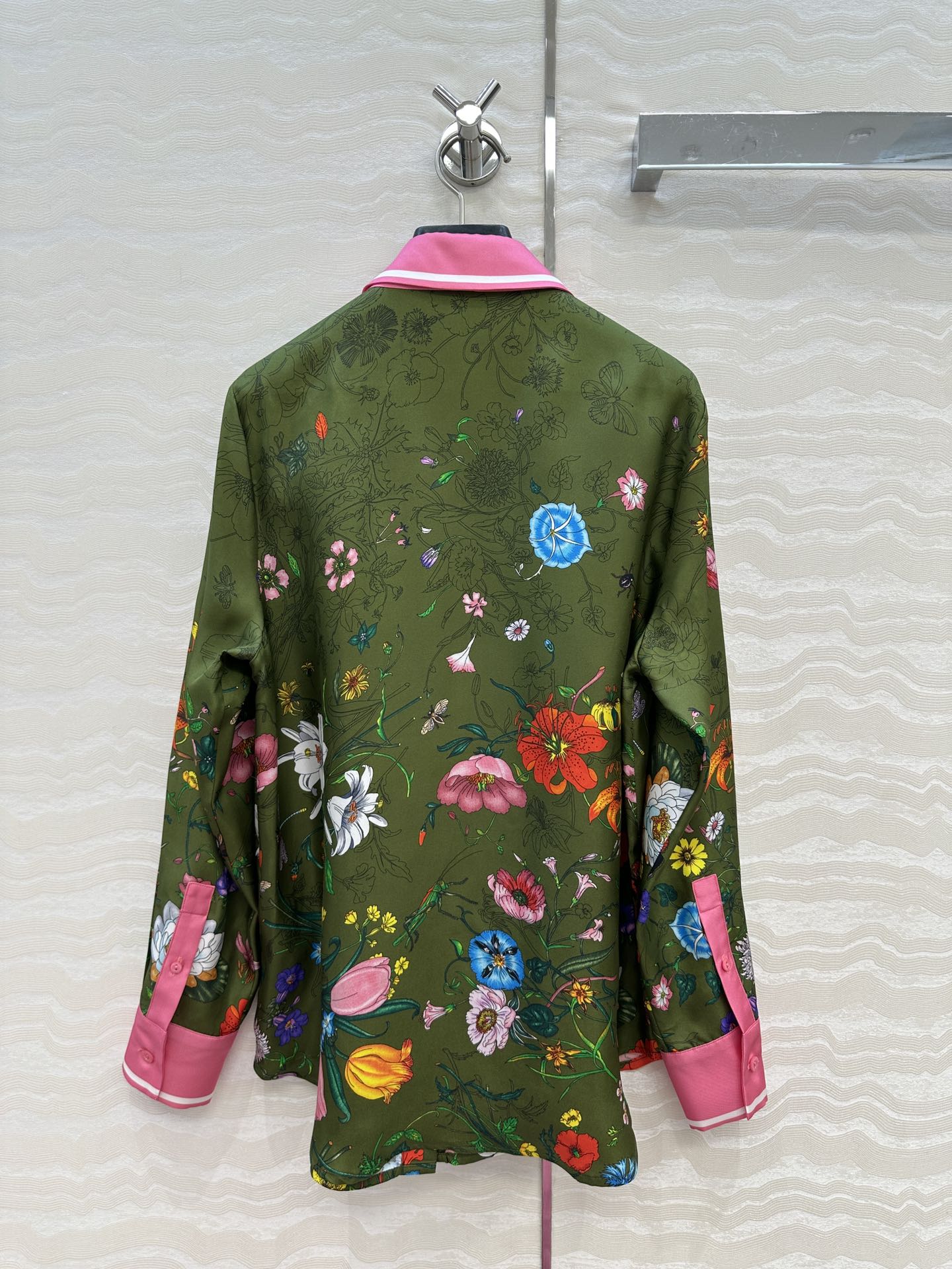 独家首发❤️原单品质💕GG浪漫度假印花真丝衬衫！全定位对花工艺，16姆米 100%真丝斜纹绸质感超赞！气