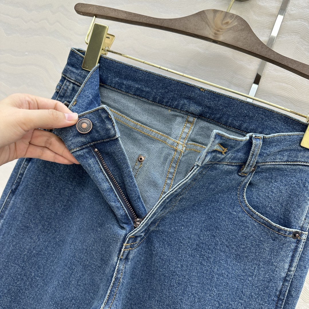 独家首发❤️原单品质❤️lP🆕老钱风高智感穿搭！经典Brooke烟管牛仔裤！原浆复古水洗蓝牛仔，进口纯棉