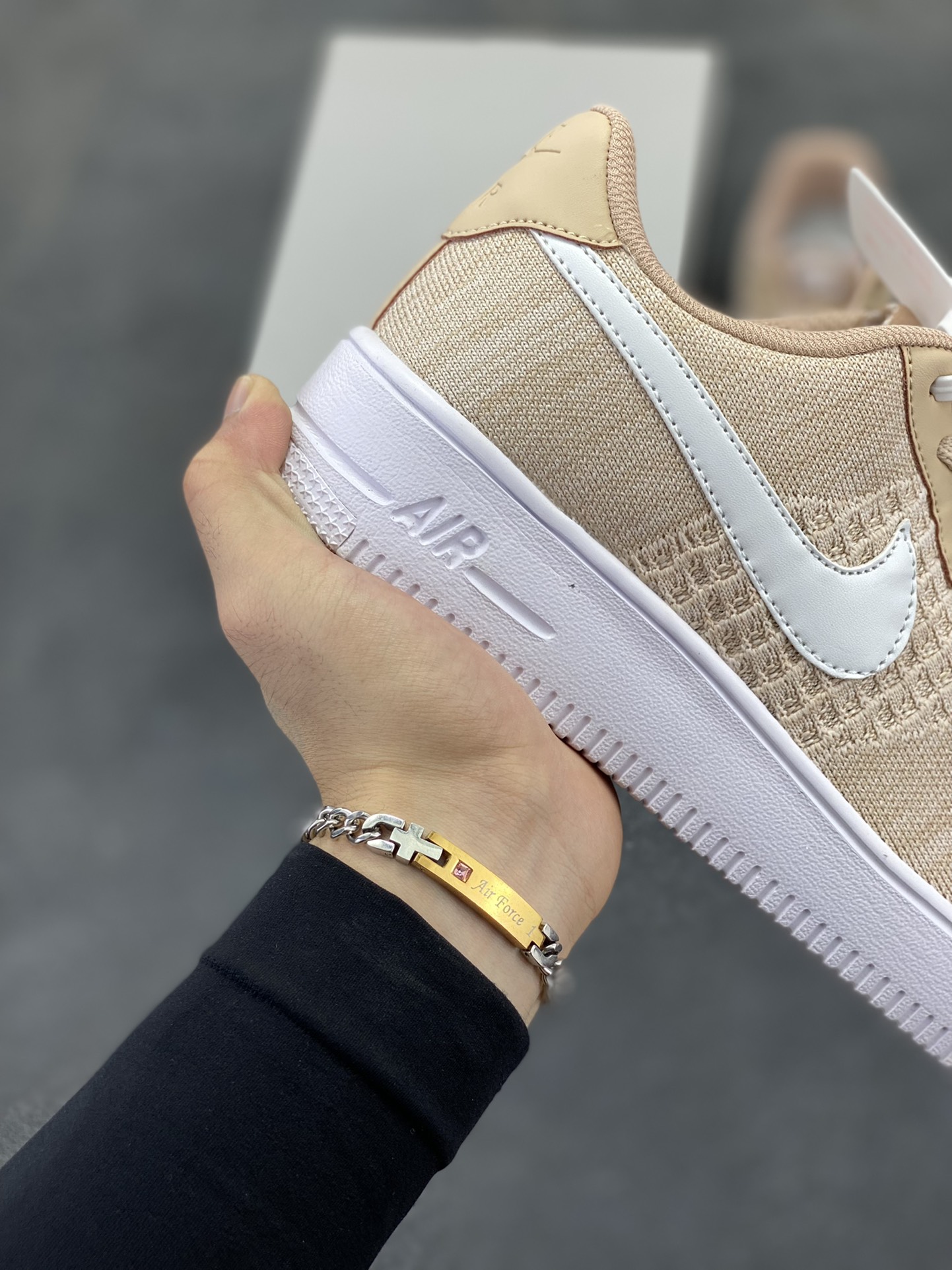 图片[6]-Nike Air Force 1 Low 飞织卡其色 透气空军一号低帮休闲板鞋 原厂材料 原楦头原纸板 纯正空军版型 内置全掌气垫 货号：CI0051-200 尺码：36 36.5 37.5 38 38.5 39 40 40.5 41 42 42.5 43 44 44.5 45-选品中心