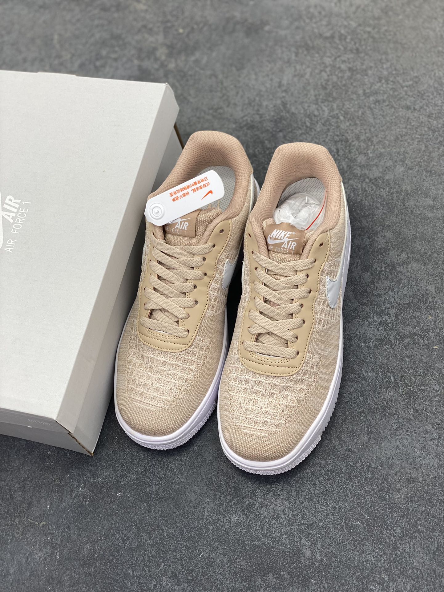 图片[8]-Nike Air Force 1 Low 飞织卡其色 透气空军一号低帮休闲板鞋 原厂材料 原楦头原纸板 纯正空军版型 内置全掌气垫 货号：CI0051-200 尺码：36 36.5 37.5 38 38.5 39 40 40.5 41 42 42.5 43 44 44.5 45-选品中心