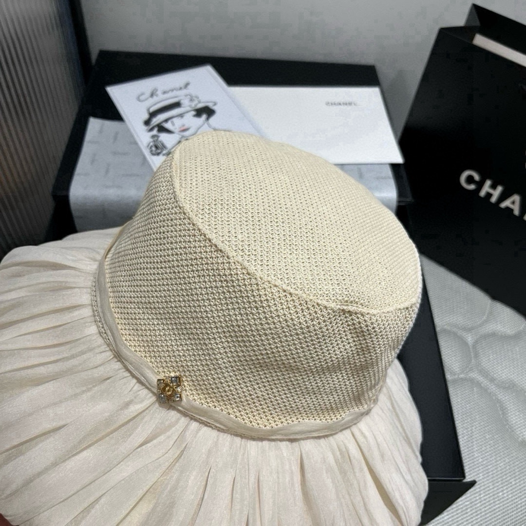 🆕

Chanel香奈儿新款灯笼帽，遮阳帽，可折叠，头围57cm