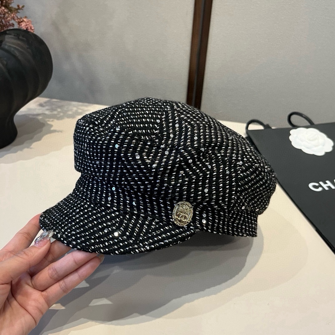 🆕

Chanel香奈儿新款鸭舌军帽，高级定制，头围57cm