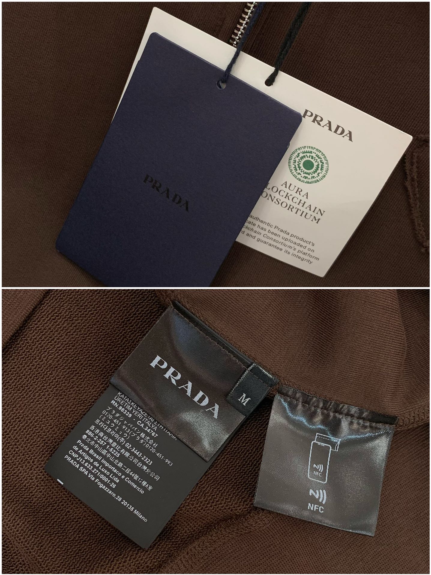 ，PRADA 普拉达，2025秋季最新品，专柜同步有售，时尚休闲翻领卫衣，进口原版面料，做工极为复杂，唯