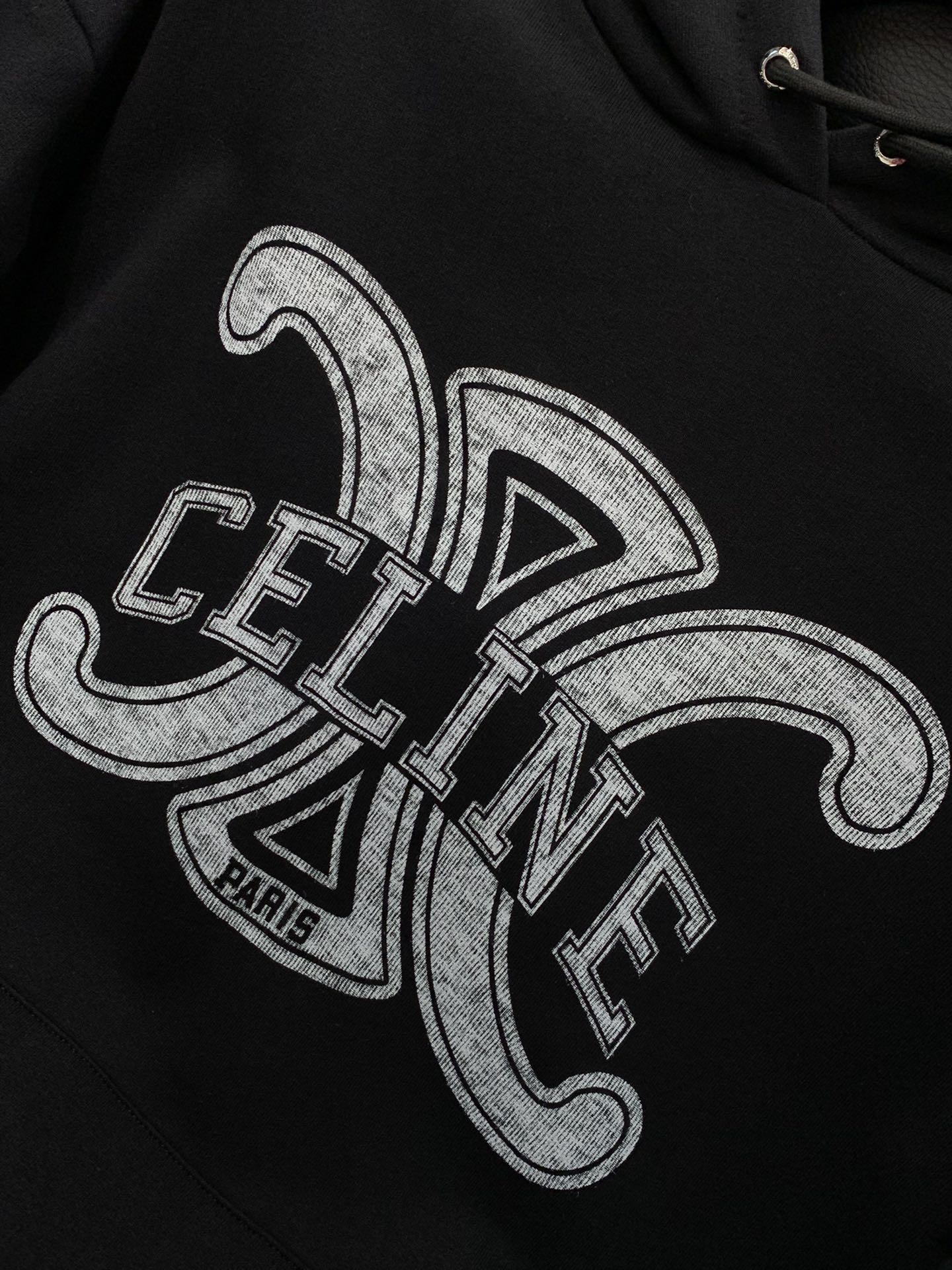 ，Celine 瑟琳，2025秋季新品，专柜同步有售，原单狠货，时尚休闲连帽卫衣，采用进口原版面料，顶级