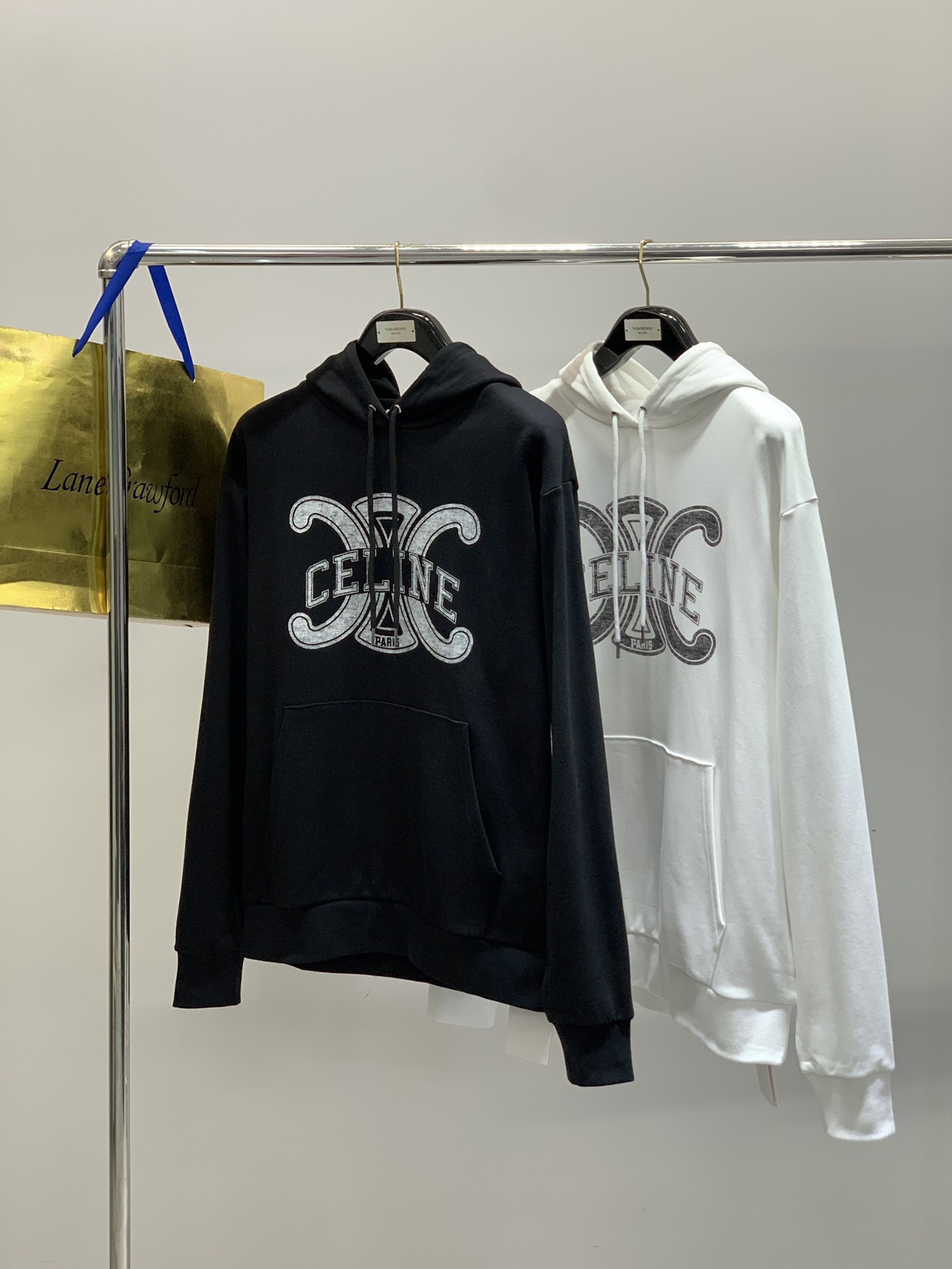 ，Celine 瑟琳，2025秋季新品，专柜同步有售，原单狠货，时尚休闲连帽卫衣，采用进口原版面料，顶级