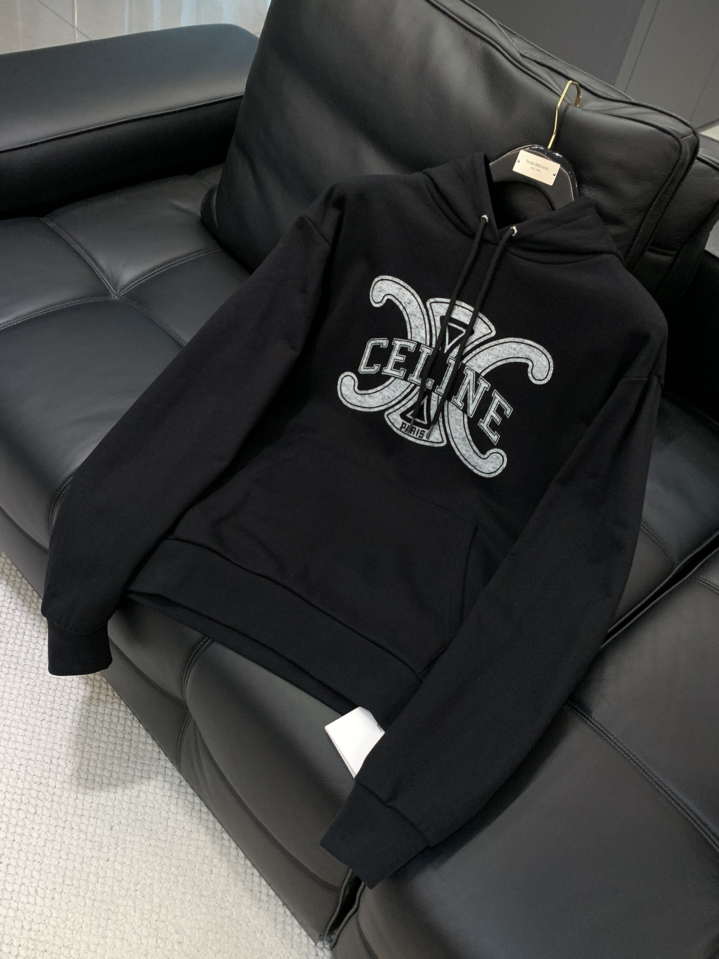 ，Celine 瑟琳，2025秋季新品，专柜同步有售，原单狠货，时尚休闲连帽卫衣，采用进口原版面料，顶级