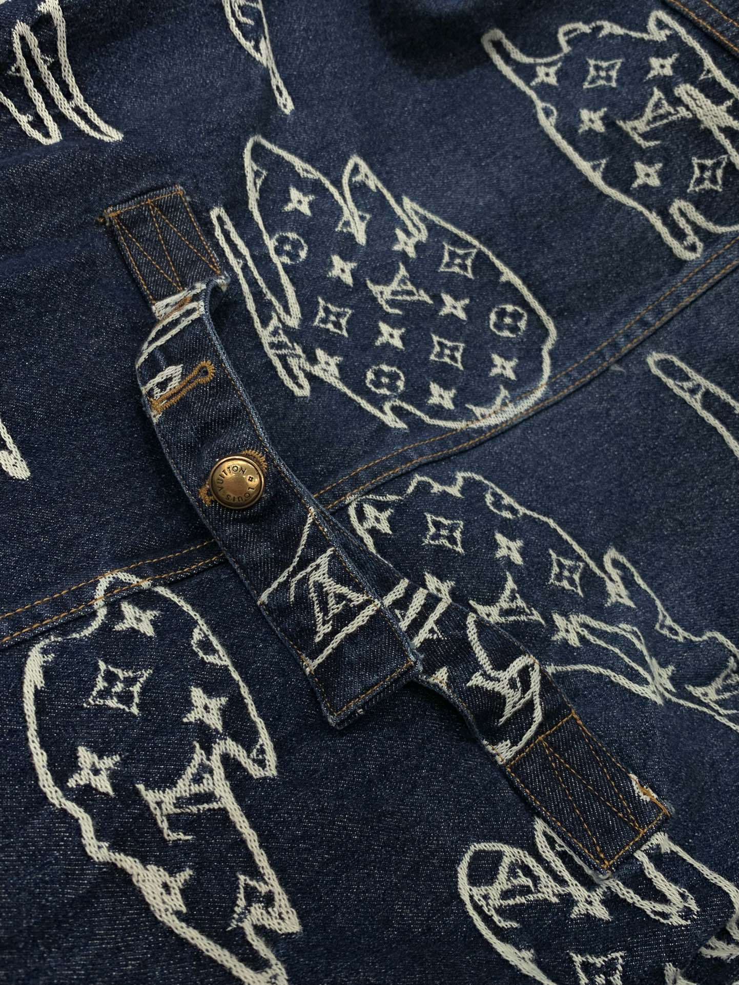 衣服LouisVuitton 路易威登，2025春季最新款，专柜同步有售，原单狠货，时尚休闲牛仔套装，上