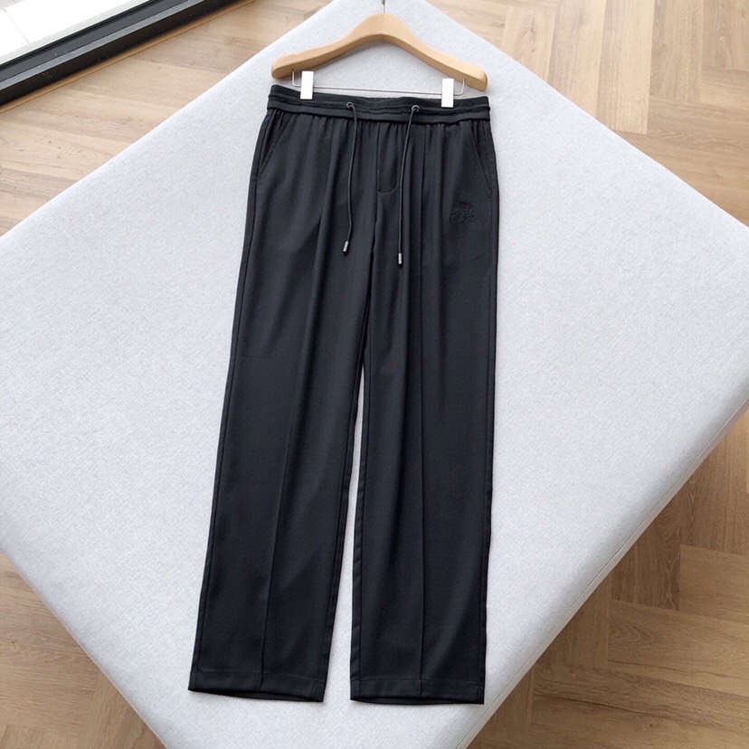Loro Piana 诺悠翩雅lP🆕 后口袋兜金属铭标款~男士亚麻松紧腰透气休闲裤 老钱风高奢品控，lP