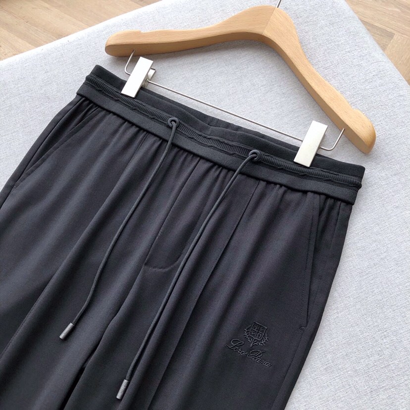 Loro Piana 诺悠翩雅lP🆕 后口袋兜金属铭标款~男士亚麻松紧腰透气休闲裤 老钱风高奢品控，lP