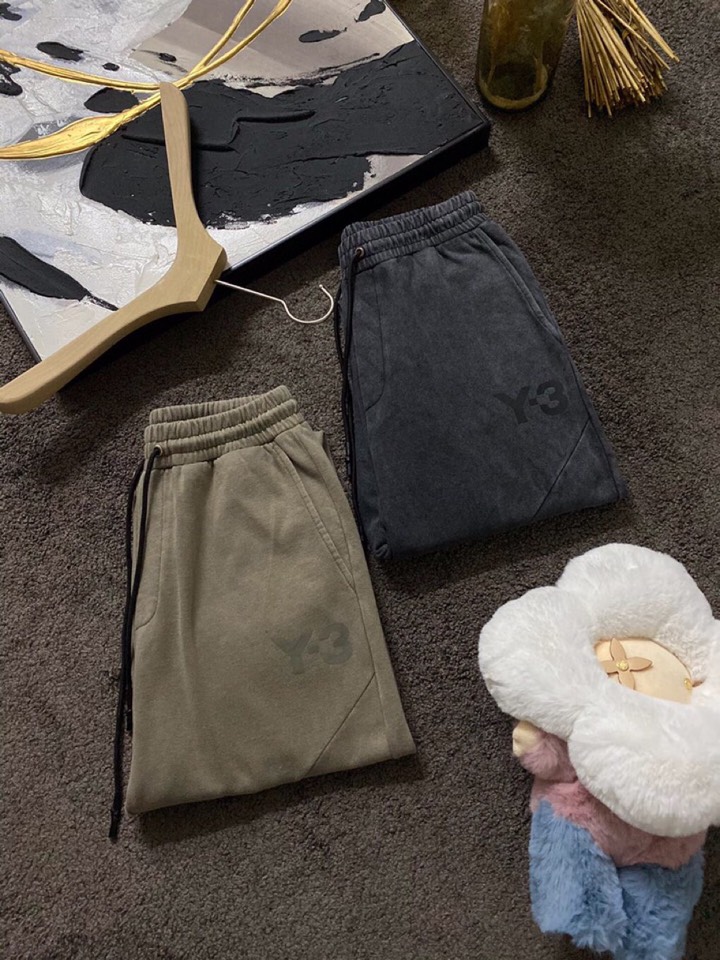Y-3 山本耀司春夏/SS 主推仿旧水洗褪色长裤休闲裤，定制贵柜品质巴黎百分棉300克夏季长绒棉面料，前