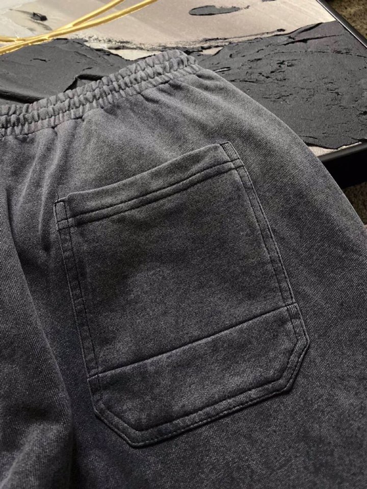 Y-3 山本耀司春夏/SS 主推仿旧水洗褪色长裤休闲裤，定制贵柜品质巴黎百分棉300克夏季长绒棉面料，前