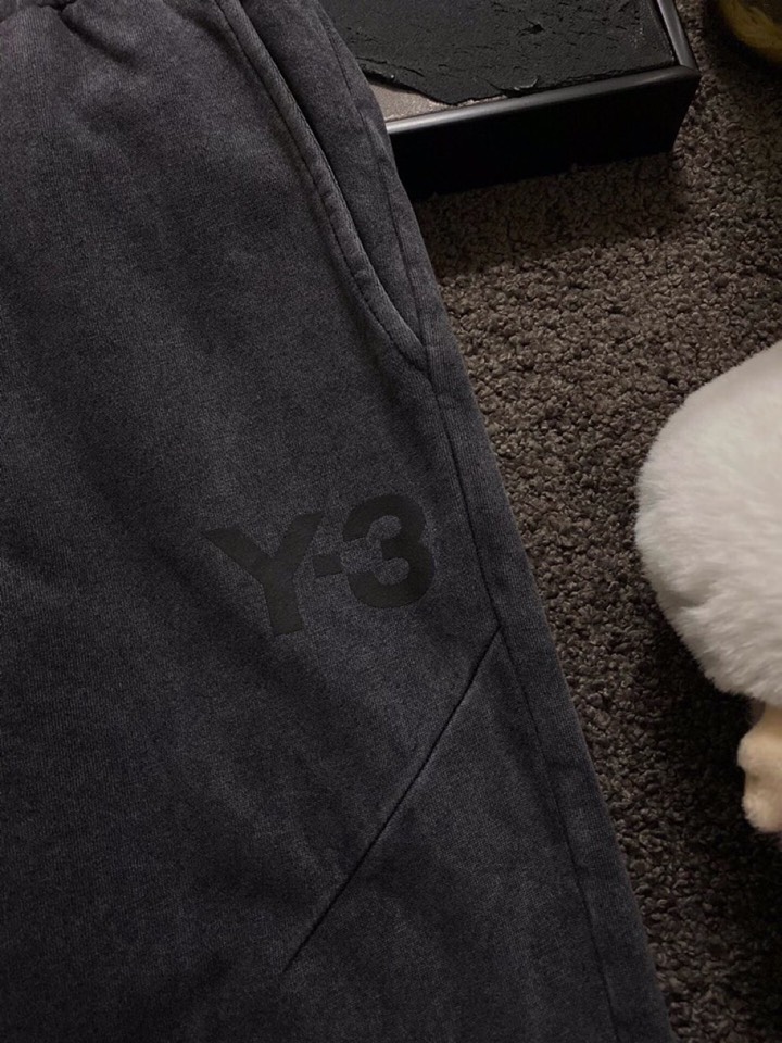 Y-3 山本耀司春夏/SS 主推仿旧水洗褪色长裤休闲裤，定制贵柜品质巴黎百分棉300克夏季长绒棉面料，前