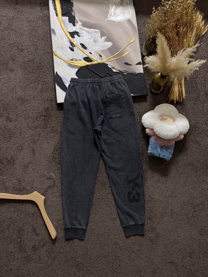 Y-3 山本耀司春夏/SS 主推仿旧水洗褪色长裤休闲裤，定制贵柜品质巴黎百分棉300克夏季长绒棉面料，前