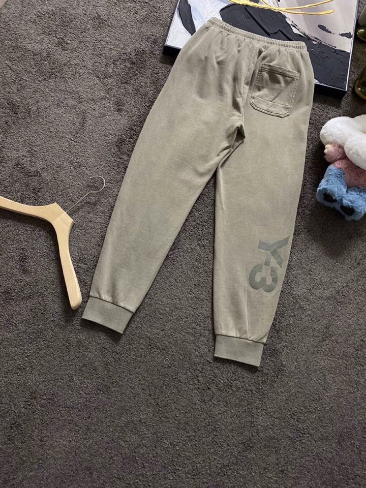 Y-3 山本耀司春夏/SS 主推仿旧水洗褪色长裤休闲裤，定制贵柜品质巴黎百分棉300克夏季长绒棉面料，前