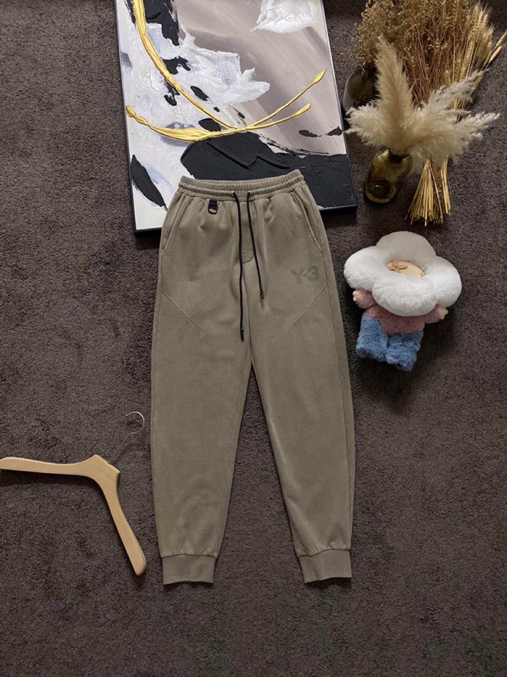 Y-3 山本耀司春夏/SS 主推仿旧水洗褪色长裤休闲裤，定制贵柜品质巴黎百分棉300克夏季长绒棉面料，前