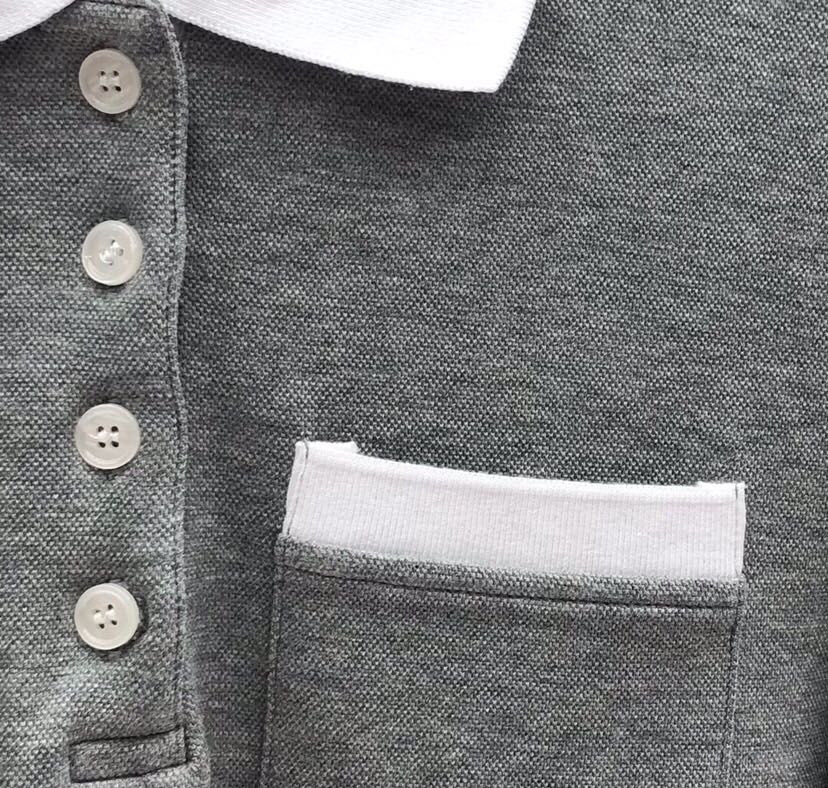 THOM BROWNE 汤姆布朗 TB🌺女款后背刺绣小狗POLO长裙 \n码数：0-2 颜色：灰色、藏青