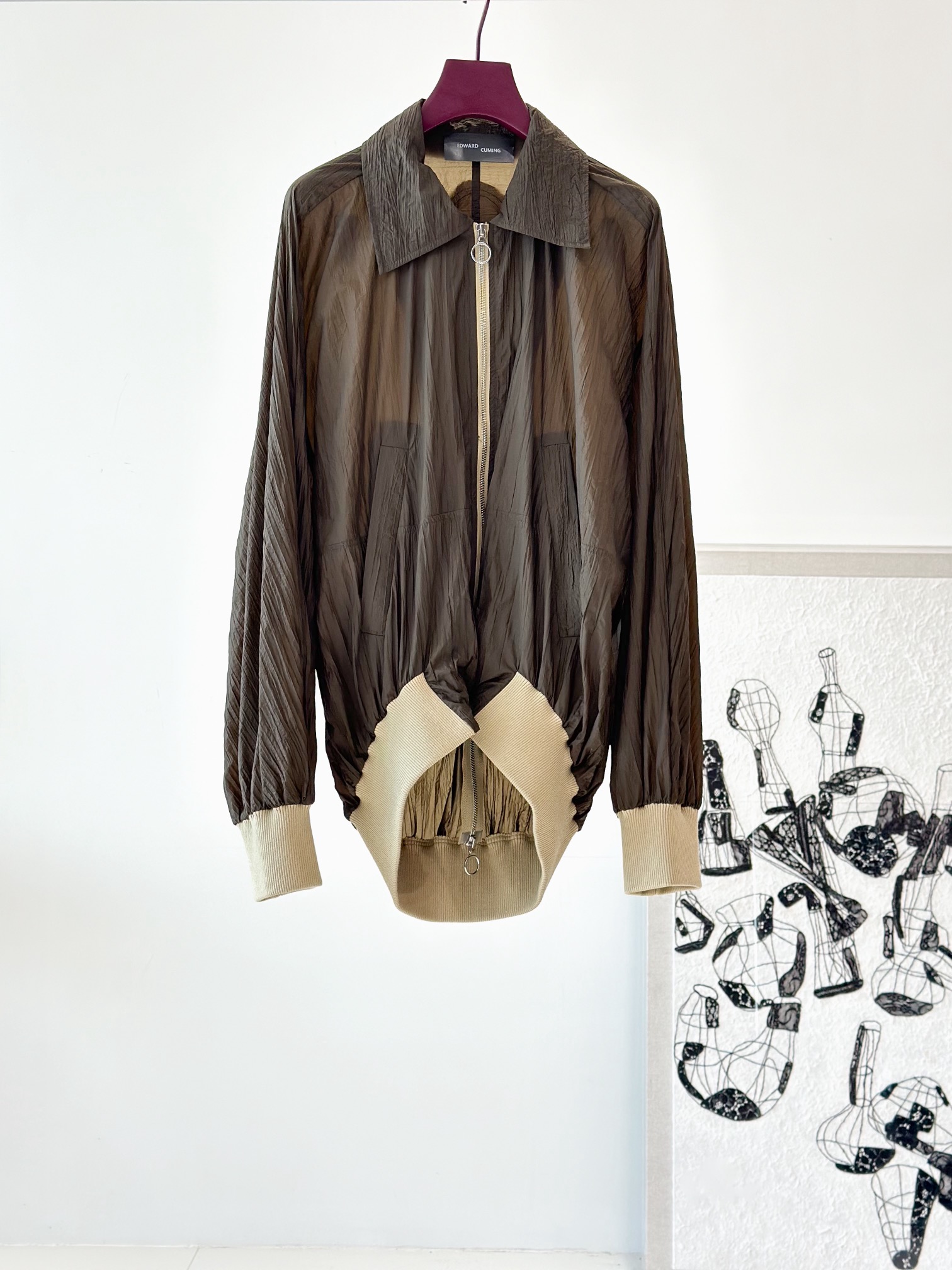 Edward Cuming Brownish-Tan Panelled Relaxed Arched Casual Jacket 2 i1756355580 1280 0