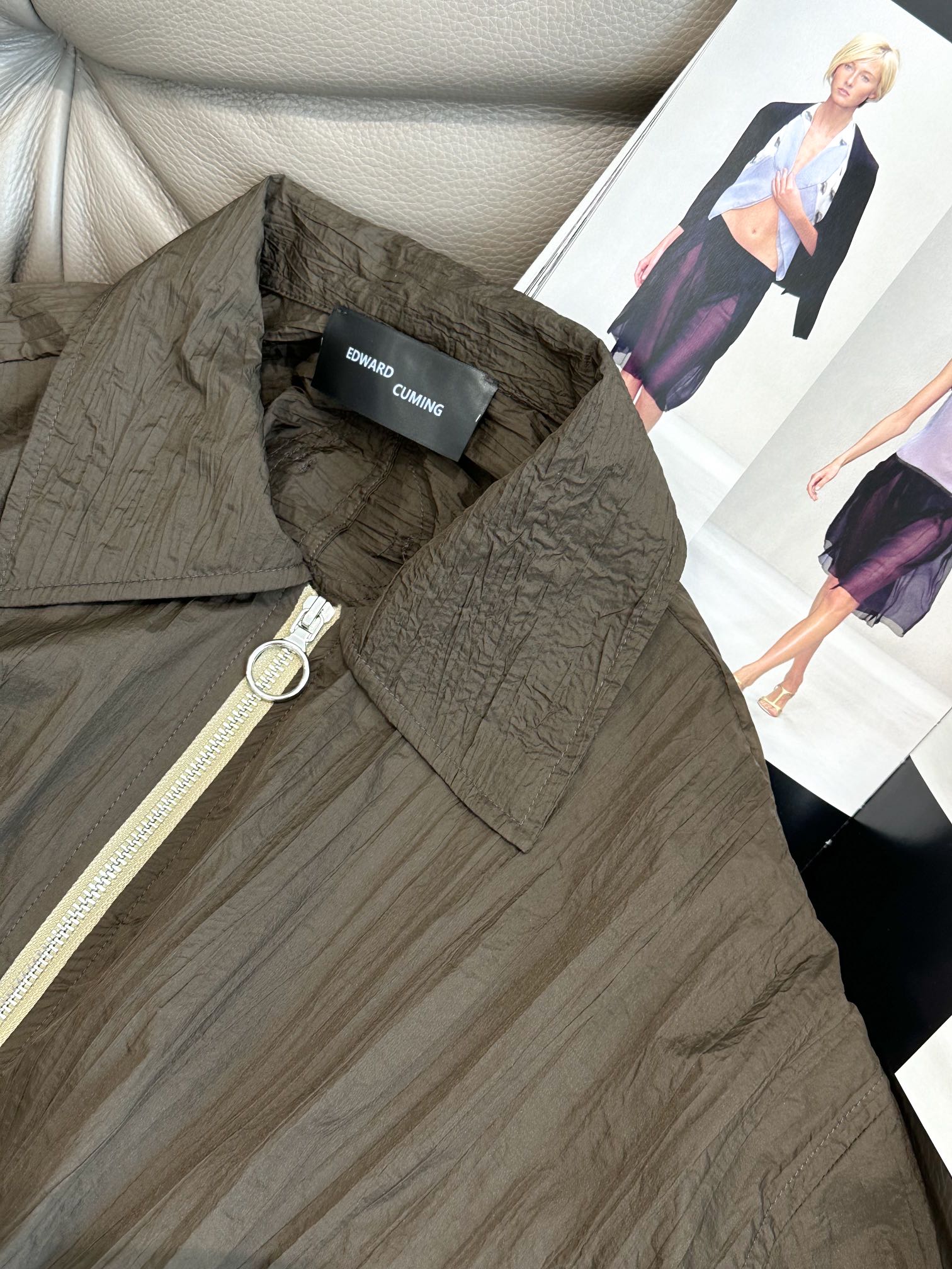 Edward Cuming Brownish-Tan Panelled Relaxed Arched Casual Jacket 3 i1756355580 4358 4