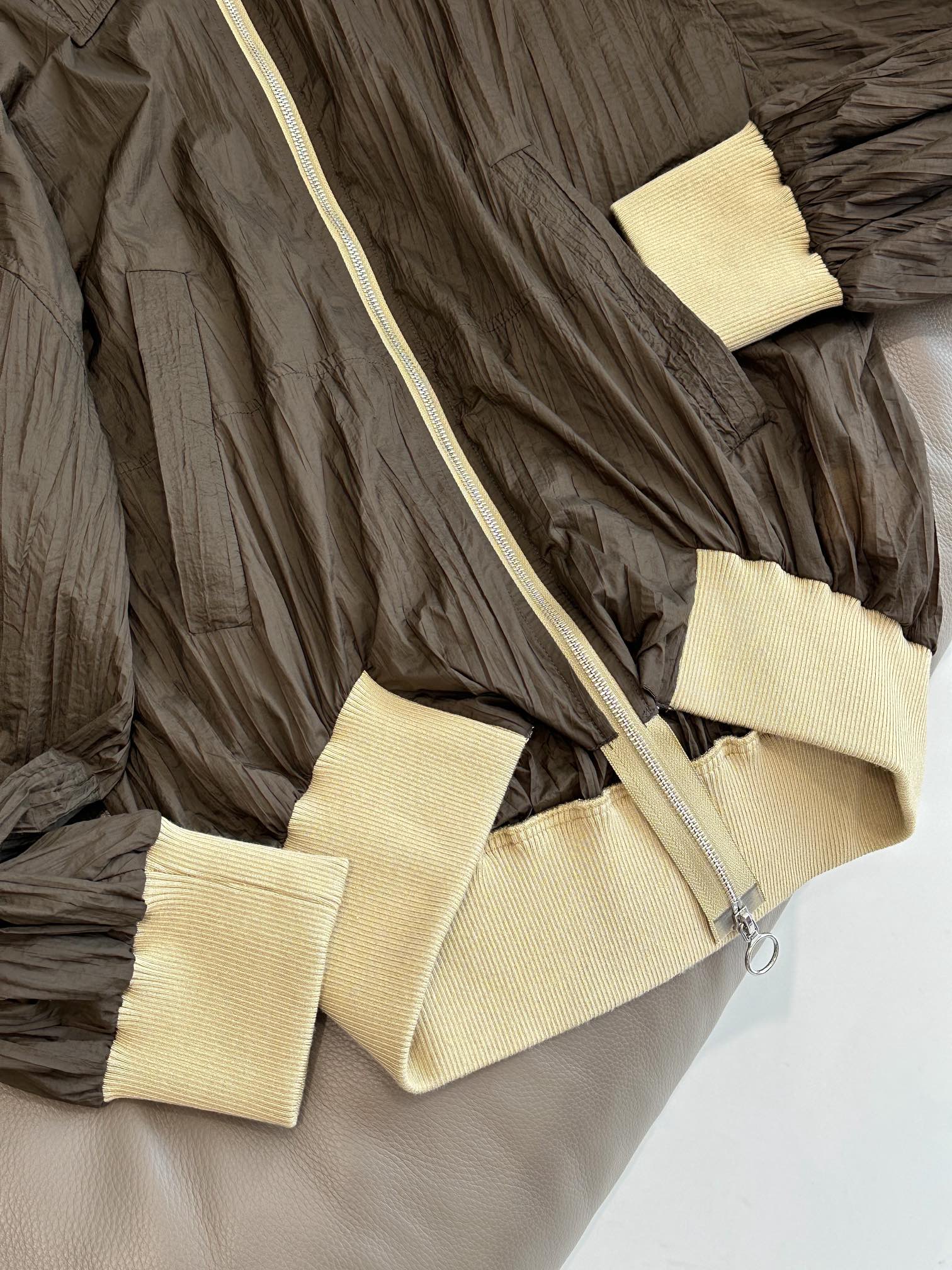 Edward Cuming Brownish-Tan Panelled Relaxed Arched Casual Jacket 4 i1756355580 4539 1