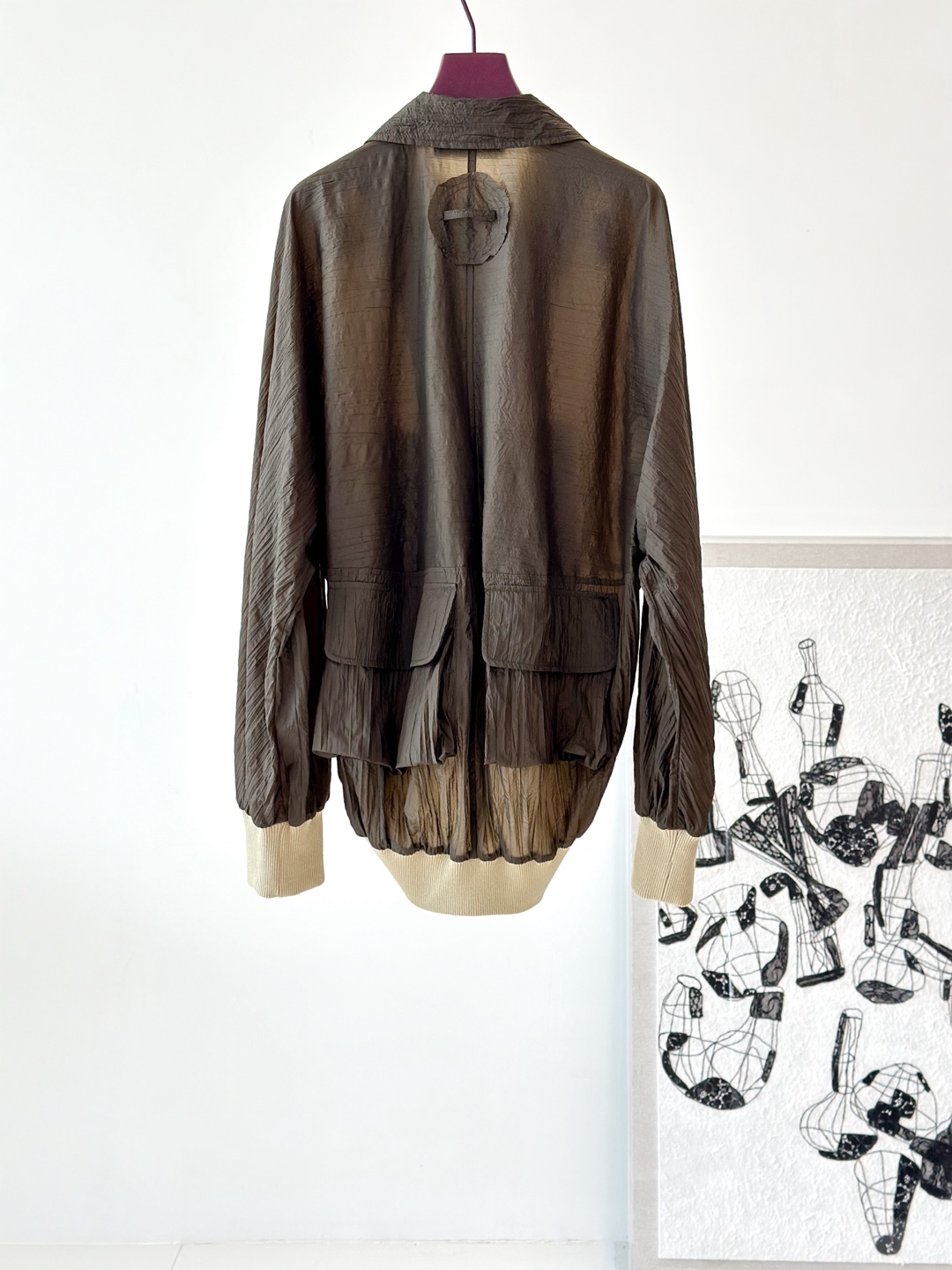 Edward Cuming Brownish-Tan Panelled Relaxed Arched Casual Jacket 8 i1756355580 8480 6