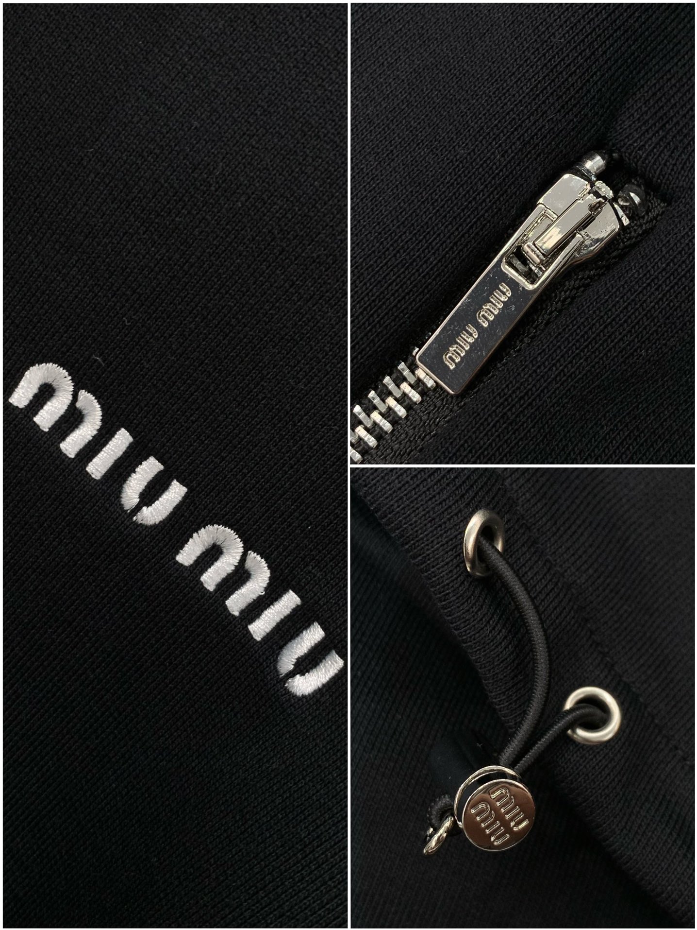 ，miu miu 2025秋季最新品，专柜同步有售，原单狠货，时尚休闲立领卫衣，进口原版面料，上身舒适透