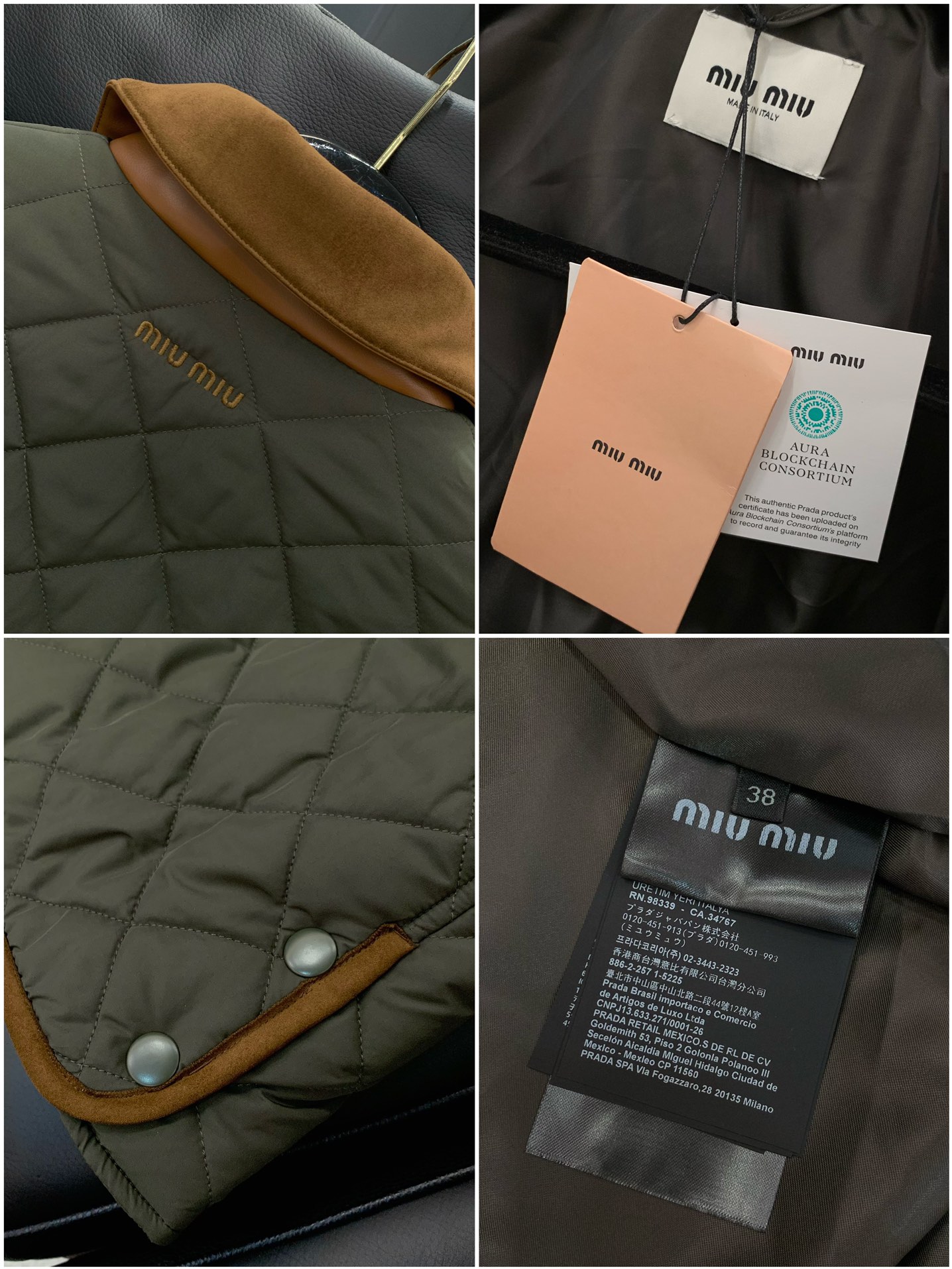 ，miu miu 2025冬季最新品，专柜同步有售，原单狠货，时尚休闲➕棉翻领外套，进口原版面料，上身舒