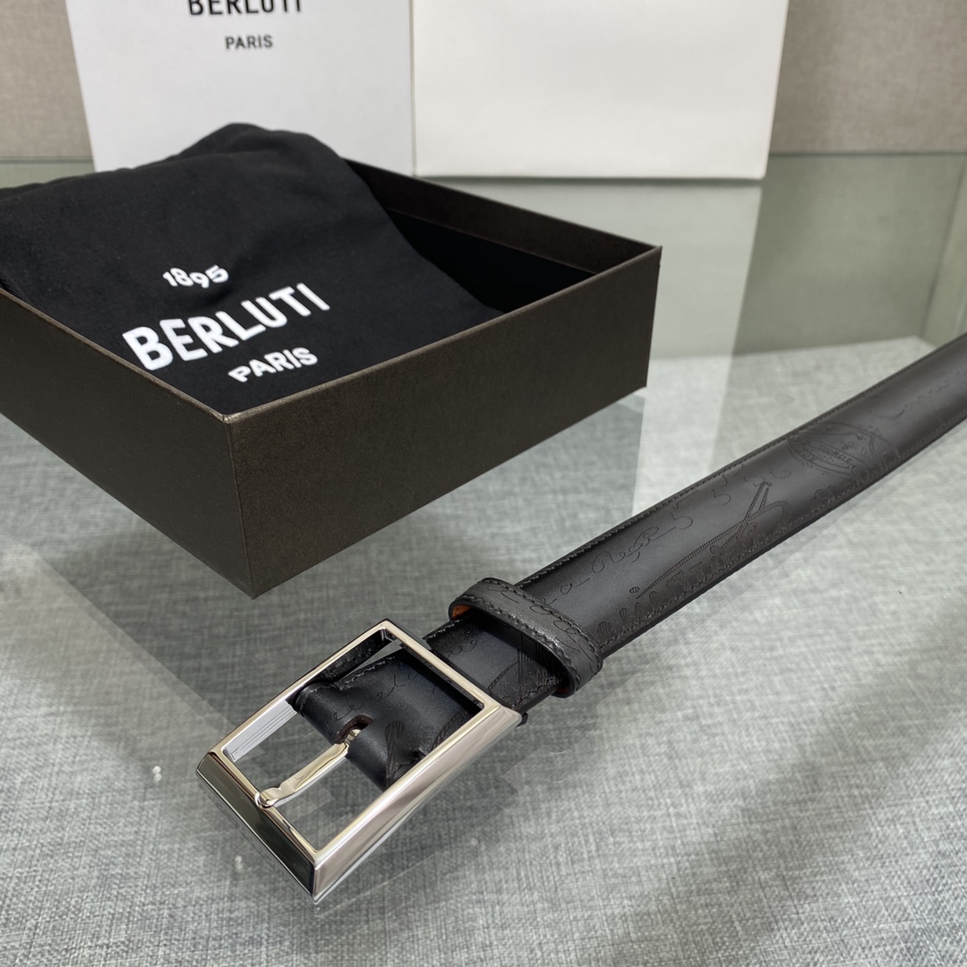 配原包装3.5宽Berluti 布鲁提 新款上新🆕 最新款男士腰带，高端质感感受，顶级擦色小牛皮质感极好