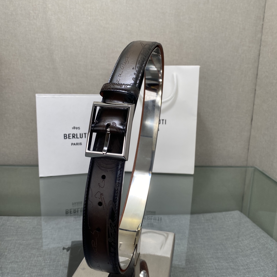 配原包装3.5宽Berluti 布鲁提 新款上新🆕 最新款男士腰带，高端质感感受，顶级擦色小牛皮质感极好