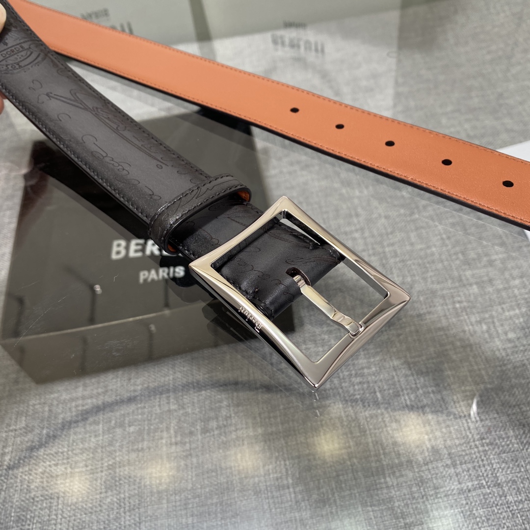 配原包装3.5宽Berluti 布鲁提 新款上新🆕 最新款男士腰带，高端质感感受，顶级擦色小牛皮质感极好