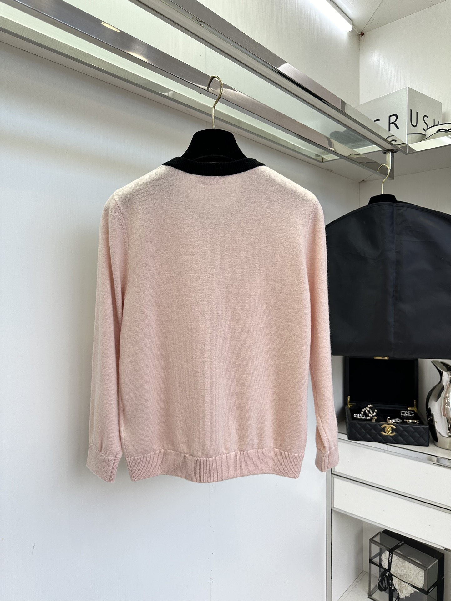 Women's Pink Wool Blend Cardigan with Butterfly and Sequin Details 3 i1756428115 5796 1