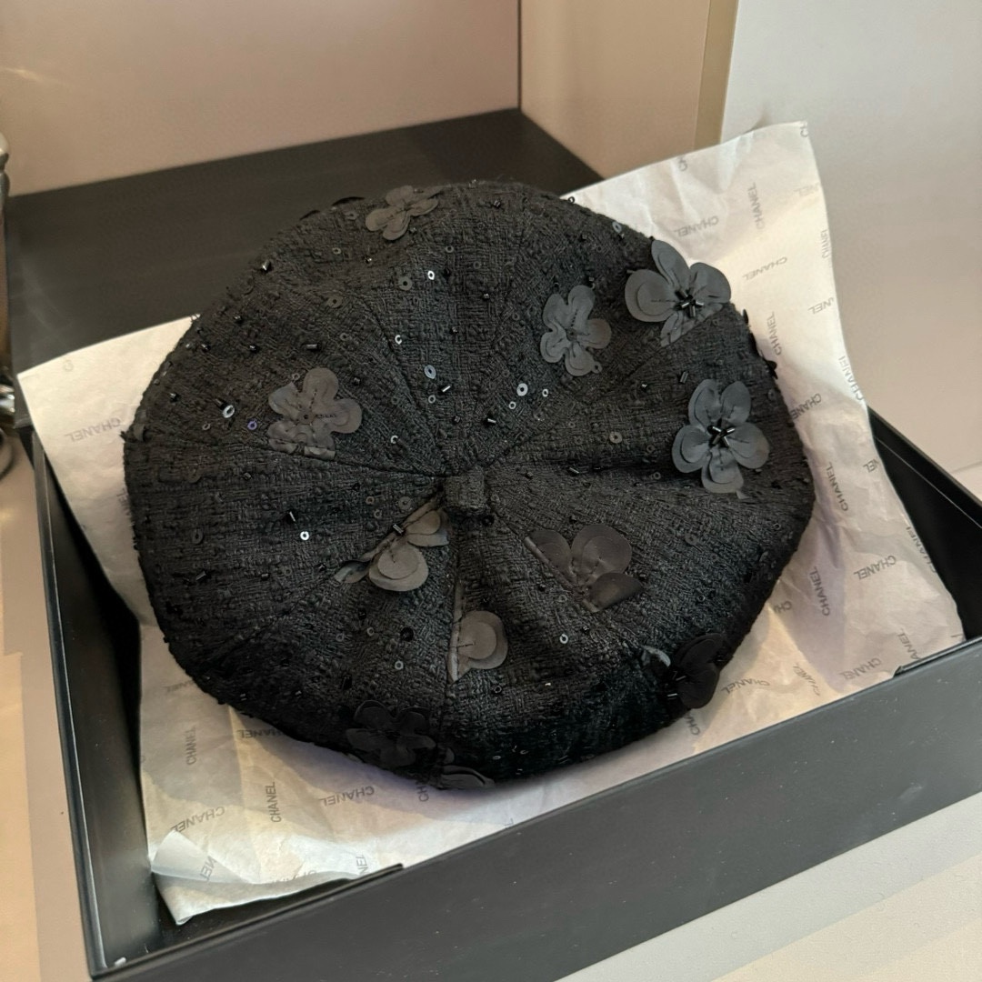 🆕
Chanel香奈儿秋冬毛贝雷帽，南瓜帽，原单品质，头围57cm
