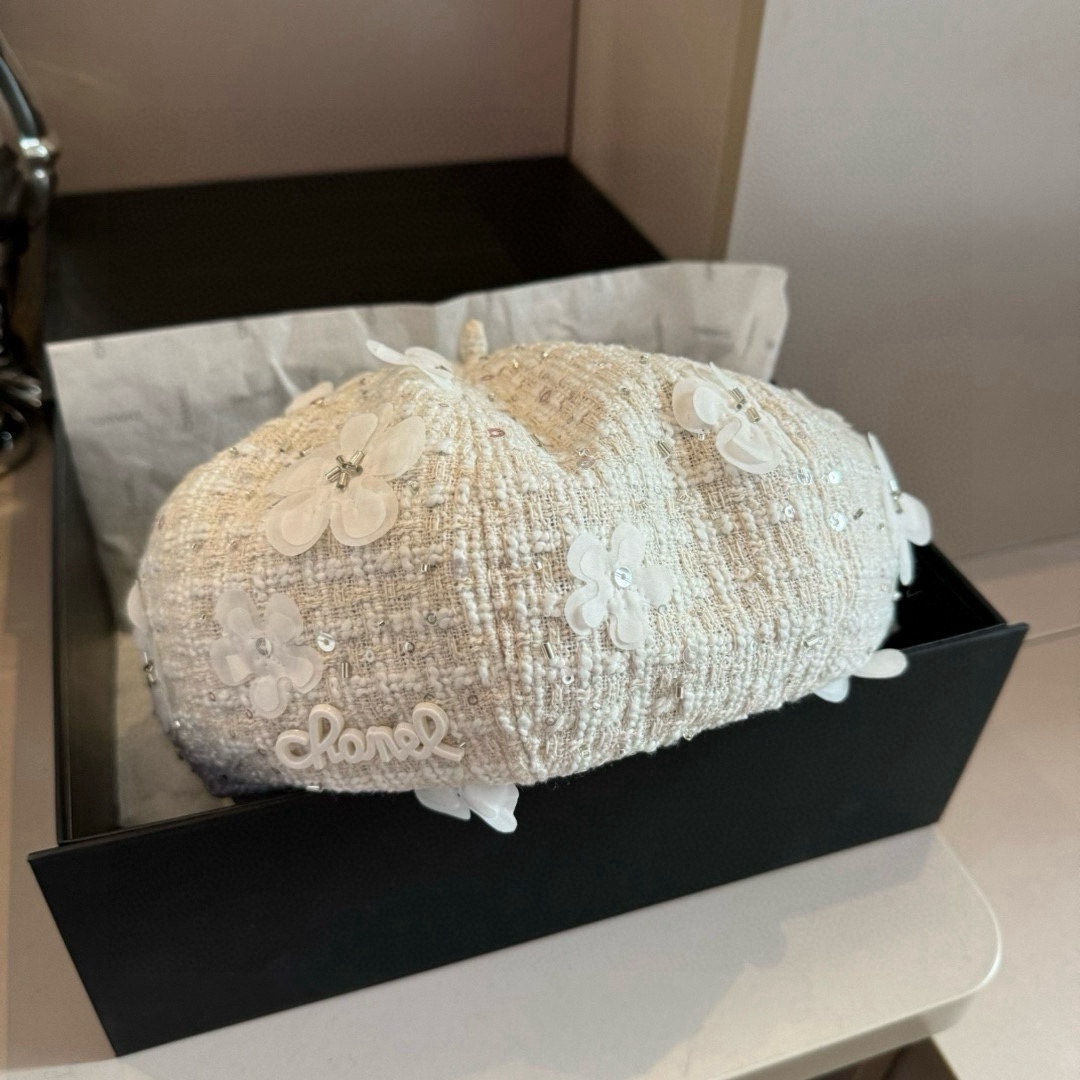 🆕
Chanel香奈儿秋冬毛贝雷帽，南瓜帽，原单品质，头围57cm