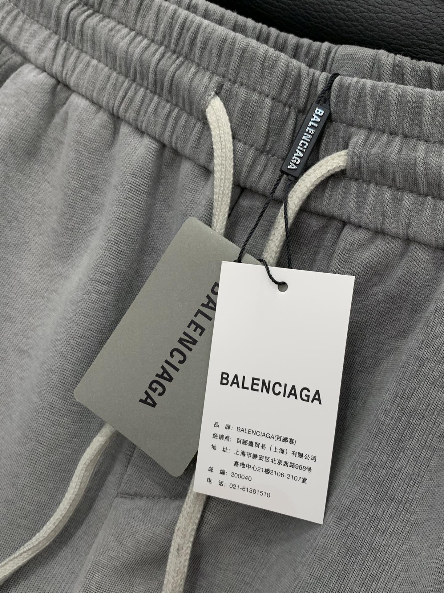 ，Balenciaga 巴黎世家，2025秋季最新品，专柜同步有售，原单狠货，时尚休闲裤，进口原版水洗弹