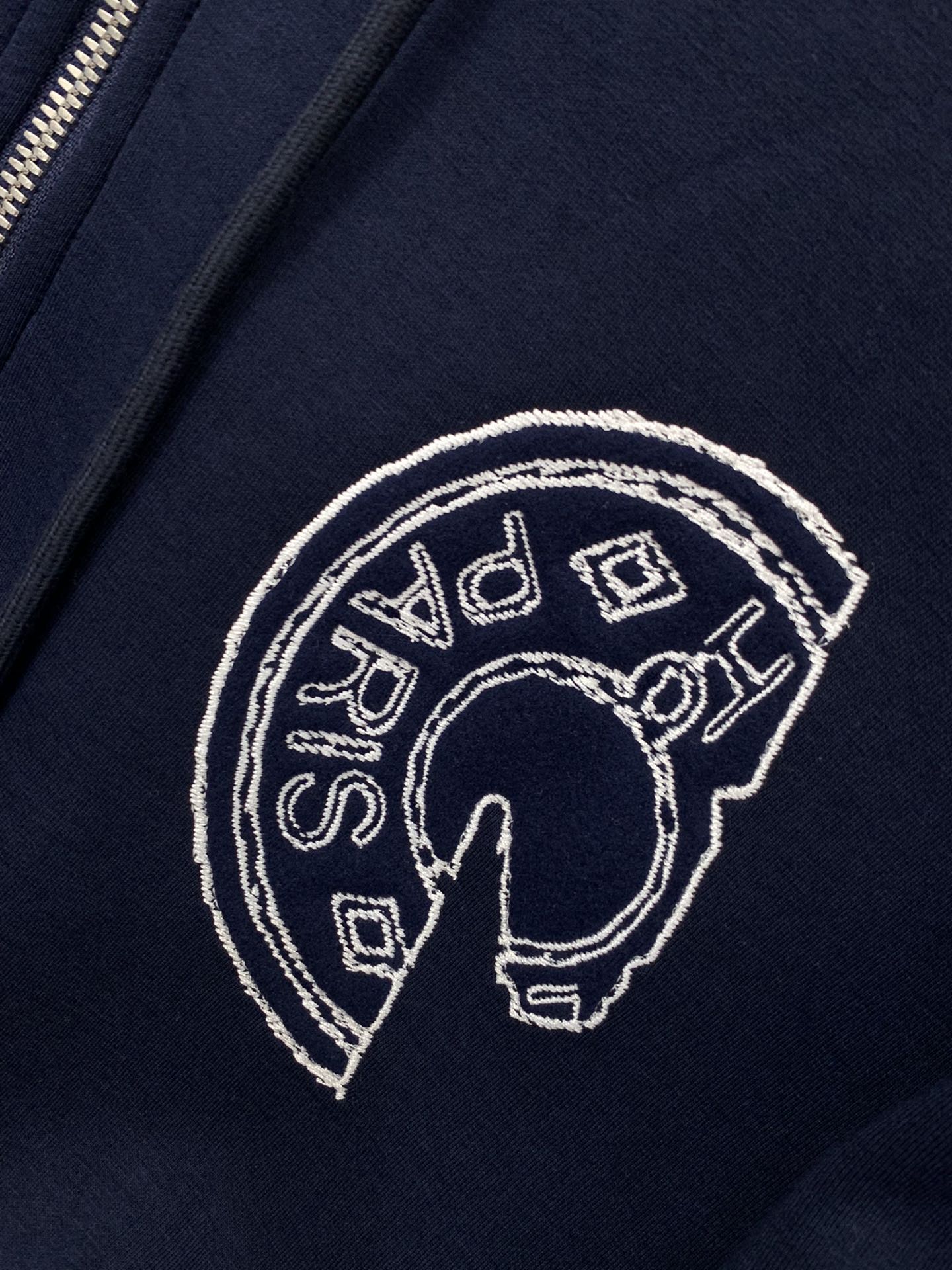 ，Hermès 爱马仕，2025秋季最新品，专柜同步有售，原单狠货，时尚休闲连帽卫衣，定制进口原版面料，