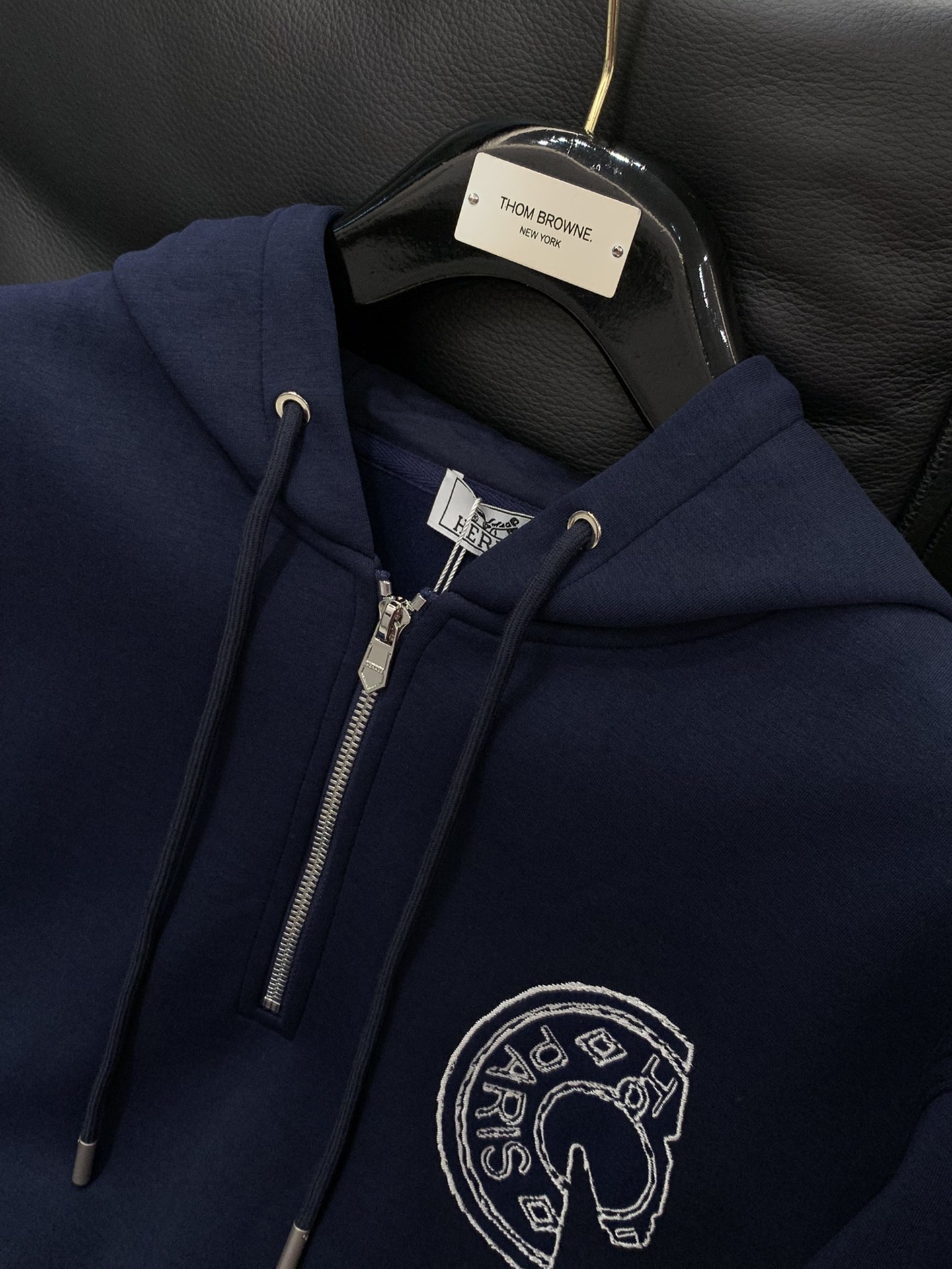 ，Hermès 爱马仕，2025秋季最新品，专柜同步有售，原单狠货，时尚休闲连帽卫衣，定制进口原版面料，