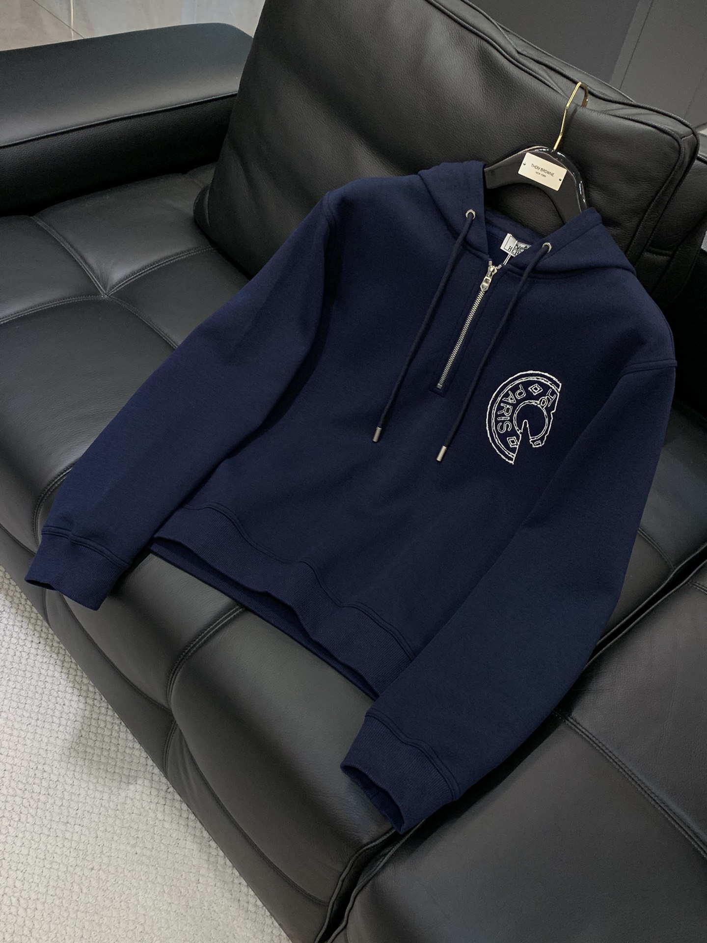 ，Hermès 爱马仕，2025秋季最新品，专柜同步有售，原单狠货，时尚休闲连帽卫衣，定制进口原版面料，